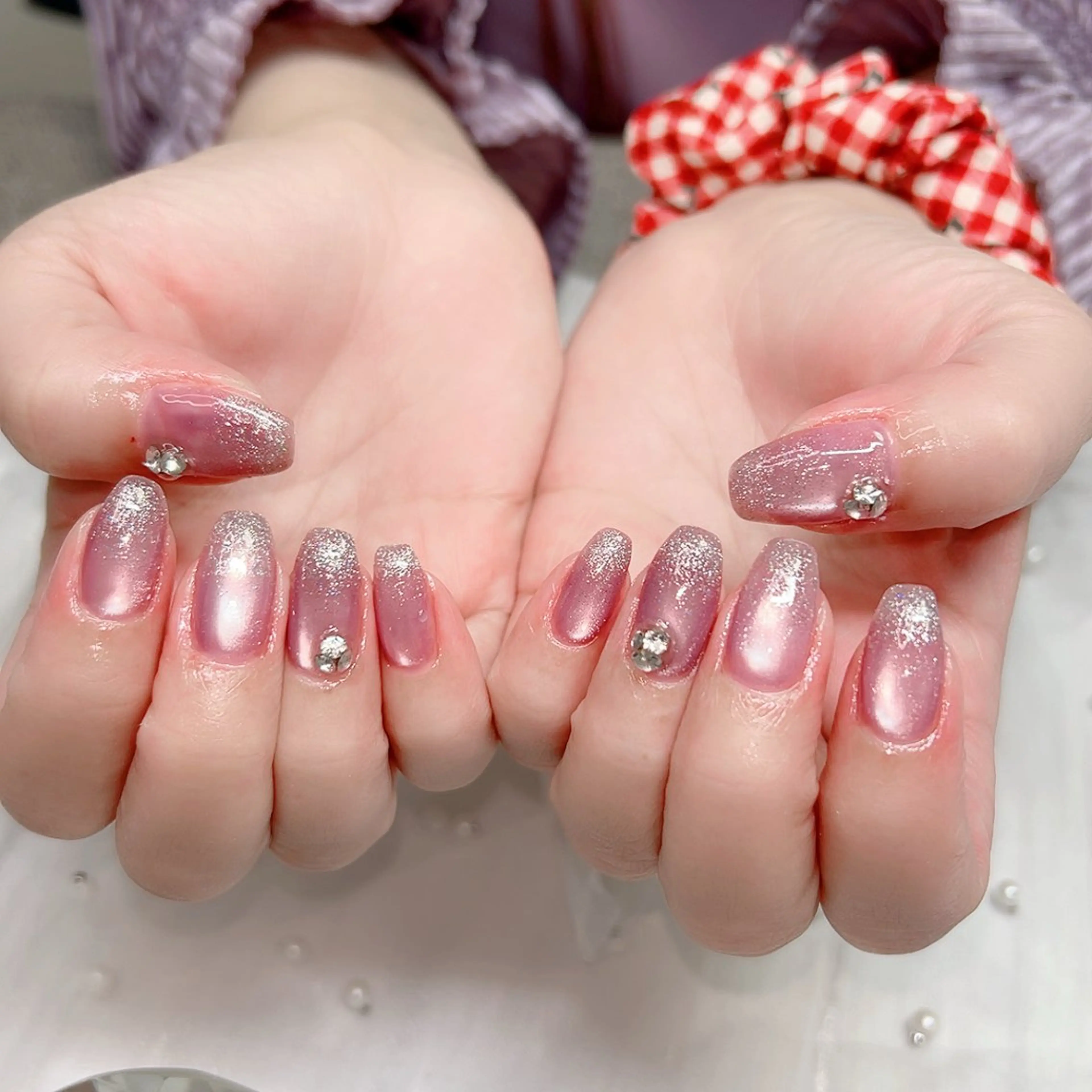 ネイル アートネイル フレンチネイル ジェルネイル グラデーション マグネットネイル ハンドネイル Cute Tips nailのネイルデザイン