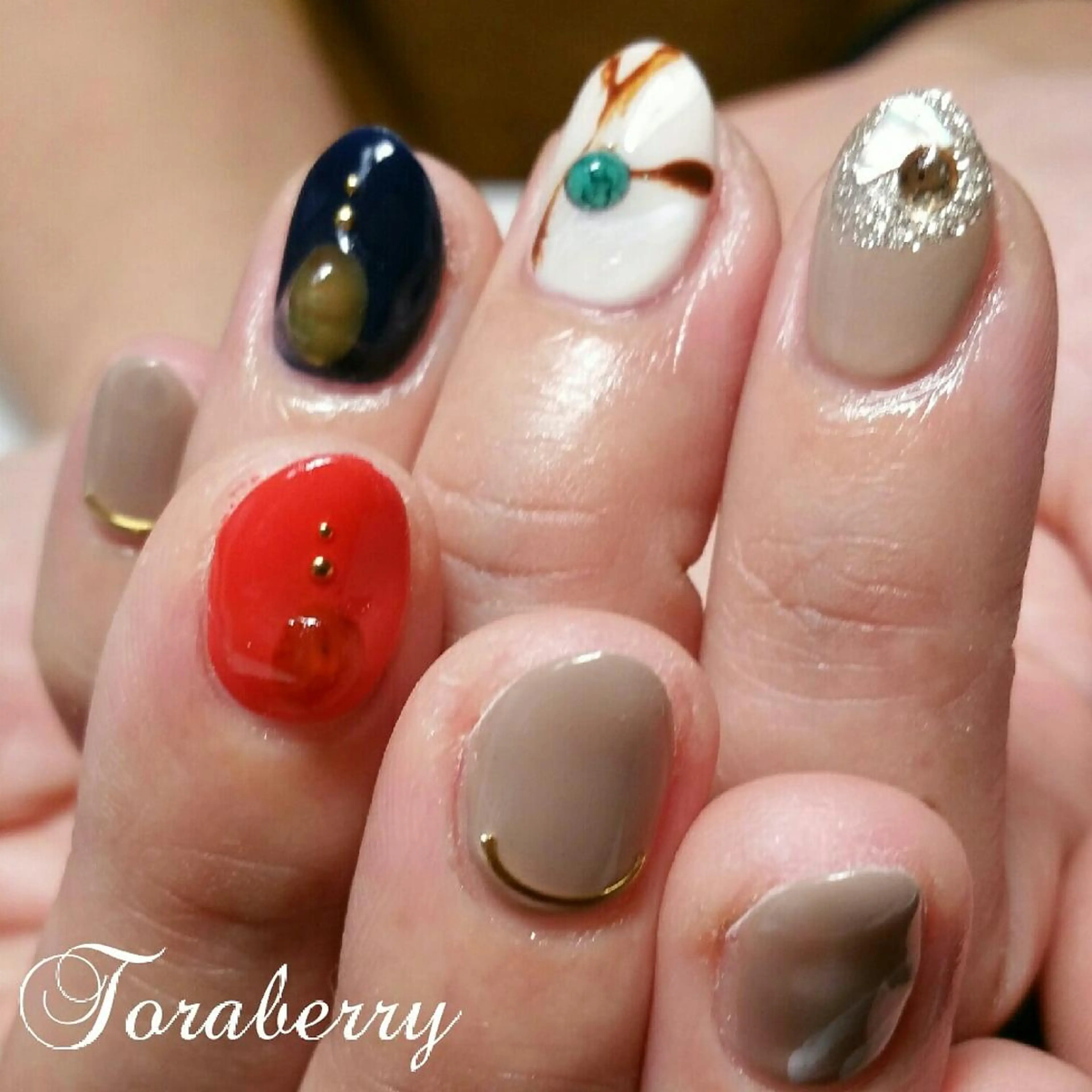 ネイル 大理石ネイル(マーブル) 持ち込み ネイリスト なつみのネイルデザイン