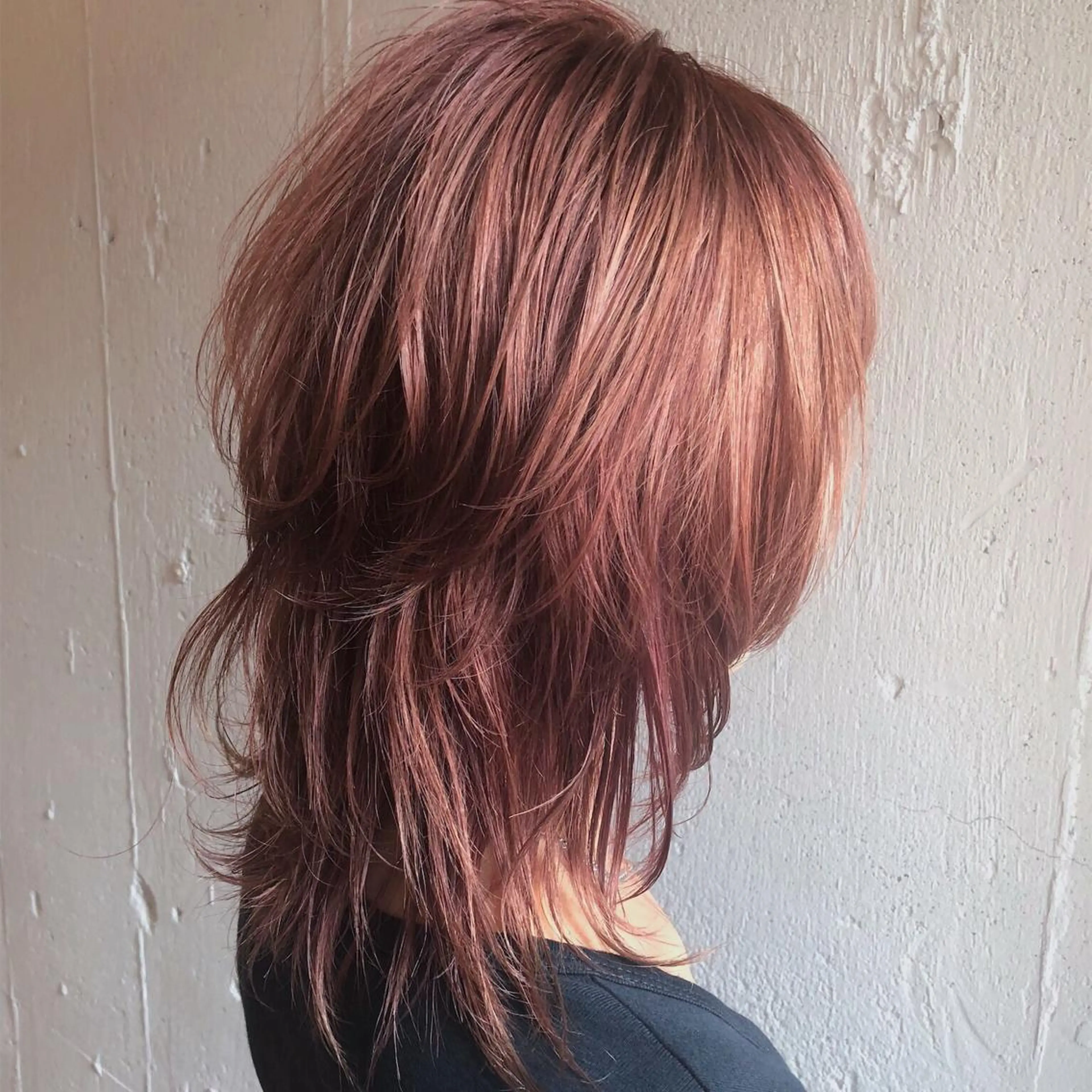 ミディアム カット ヘアカラー トリートメント フジサキ ケンのヘアスタイル