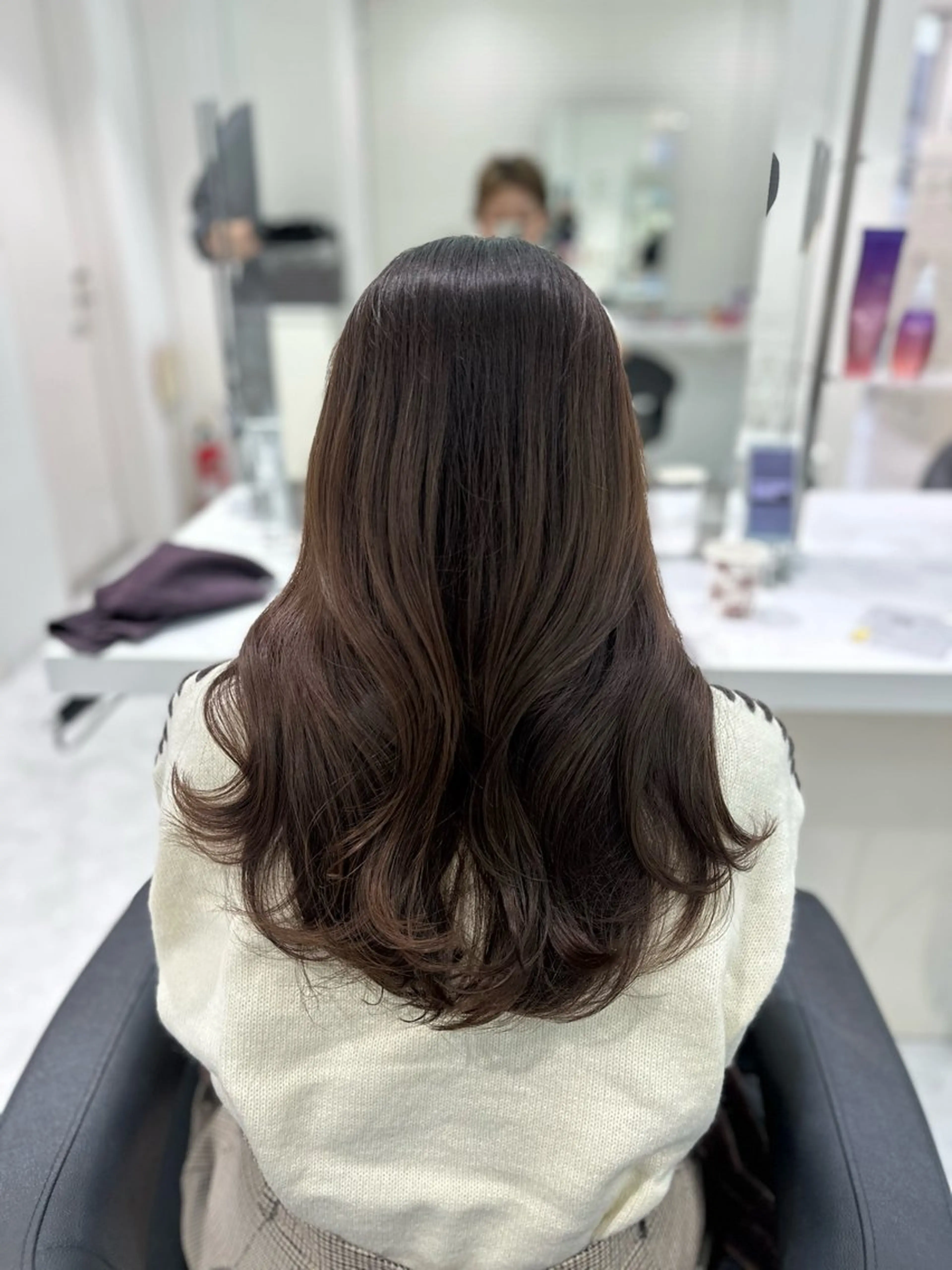 セミロング カラー カット ヘアカラー 🐺メンズパーマ マッシュ　あさひ🐺のヘアスタイル