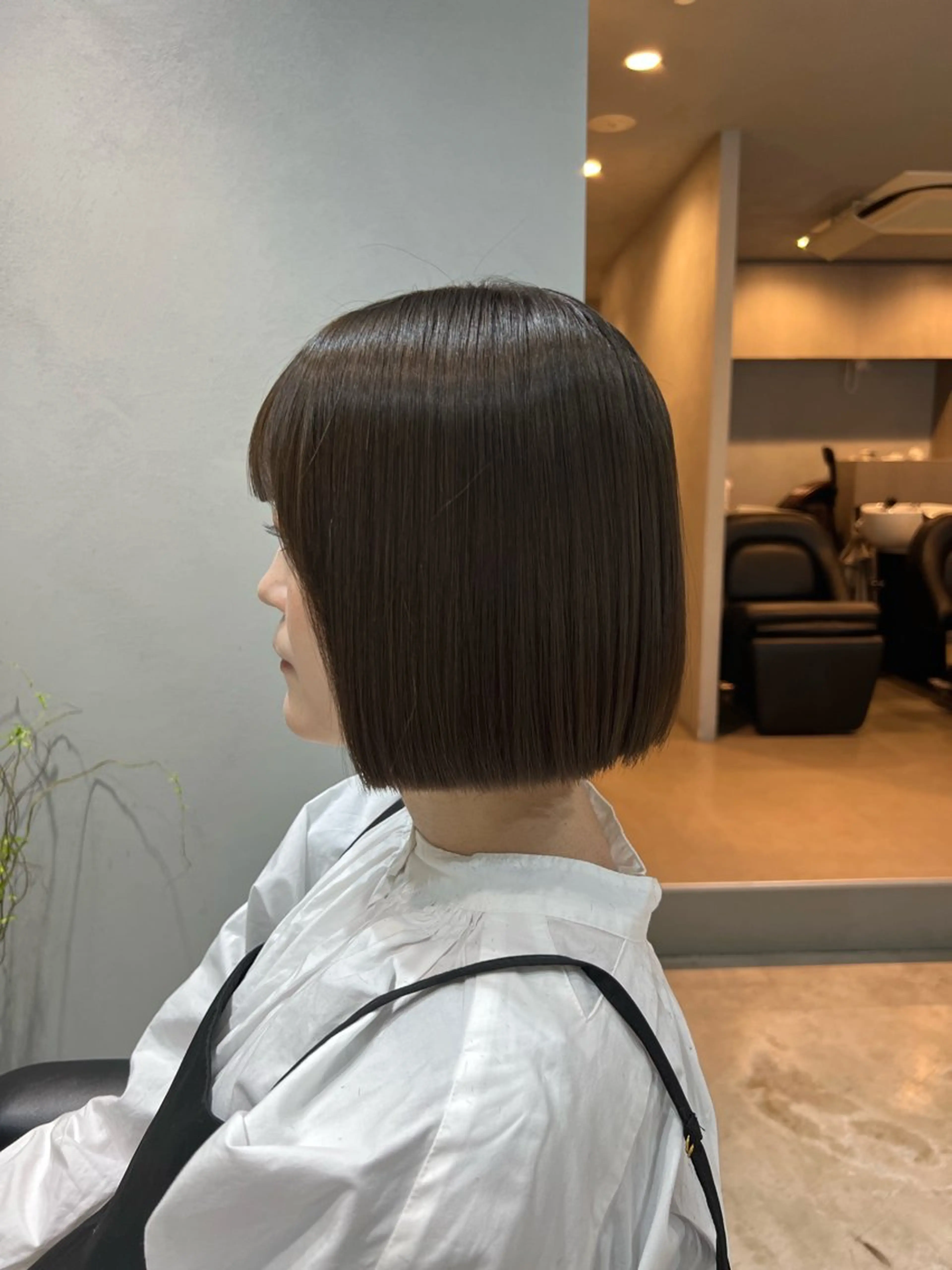 ショート カラー akane/ボブ /オリーブ/ブラウンのヘアスタイル