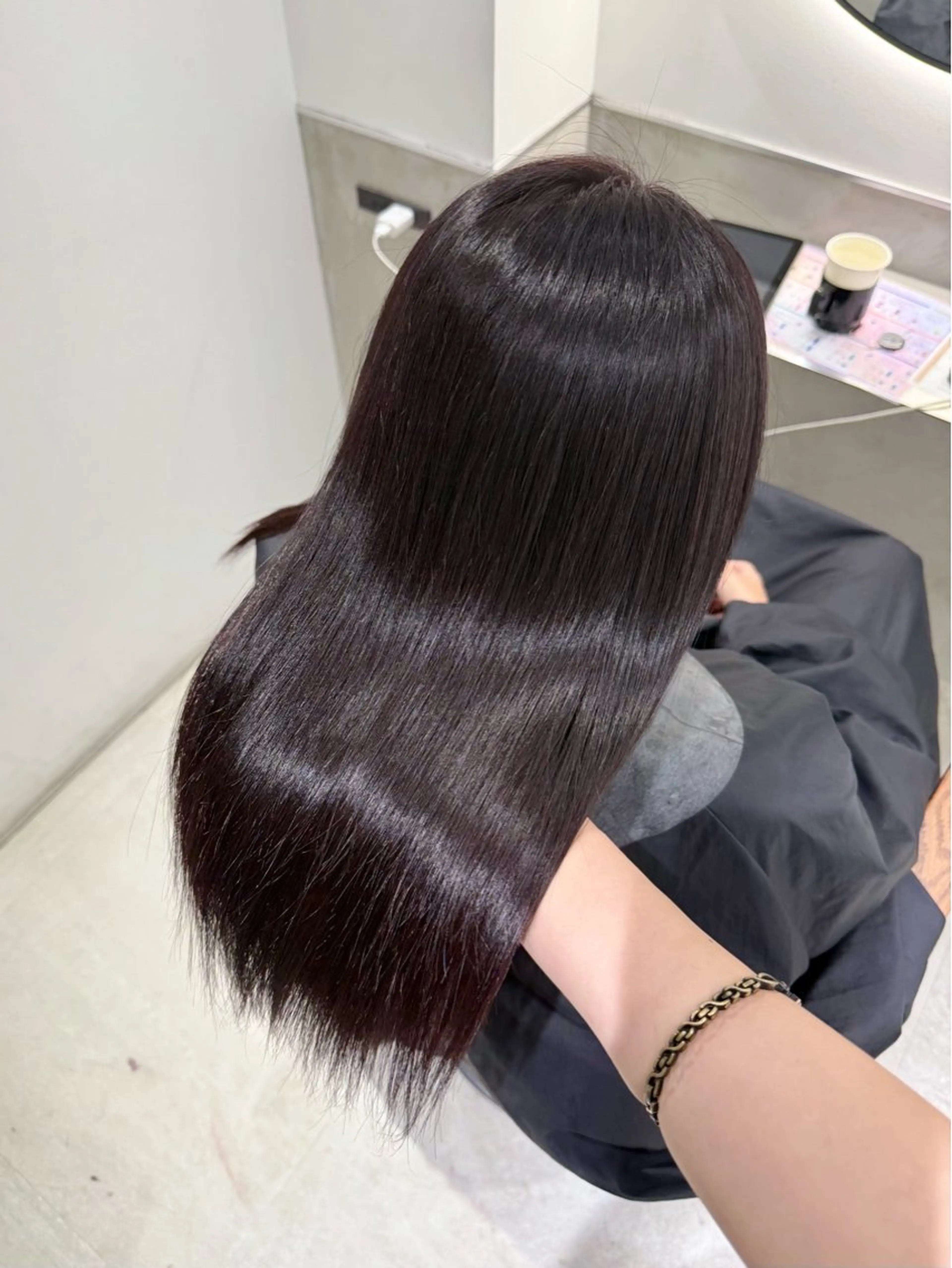 セミロング 髪質改善 ヘアカラー トリートメント 艶髪カラー🫧 髪質改善🪽萩原のヘアスタイル