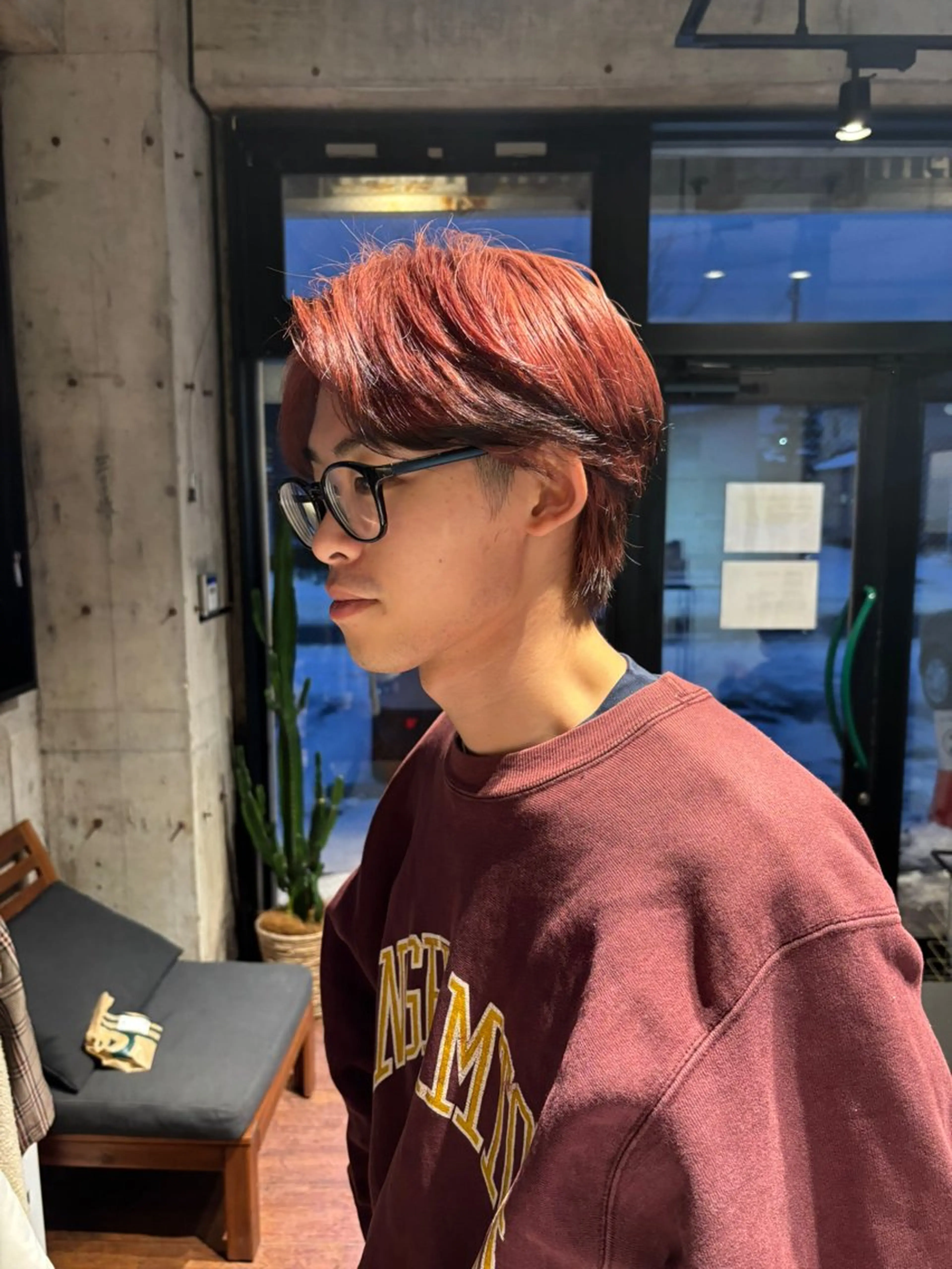 メンズ カット ヘアカラー トリートメント ブリーチ/暖色❤️ 岸谷真幸のヘアスタイル