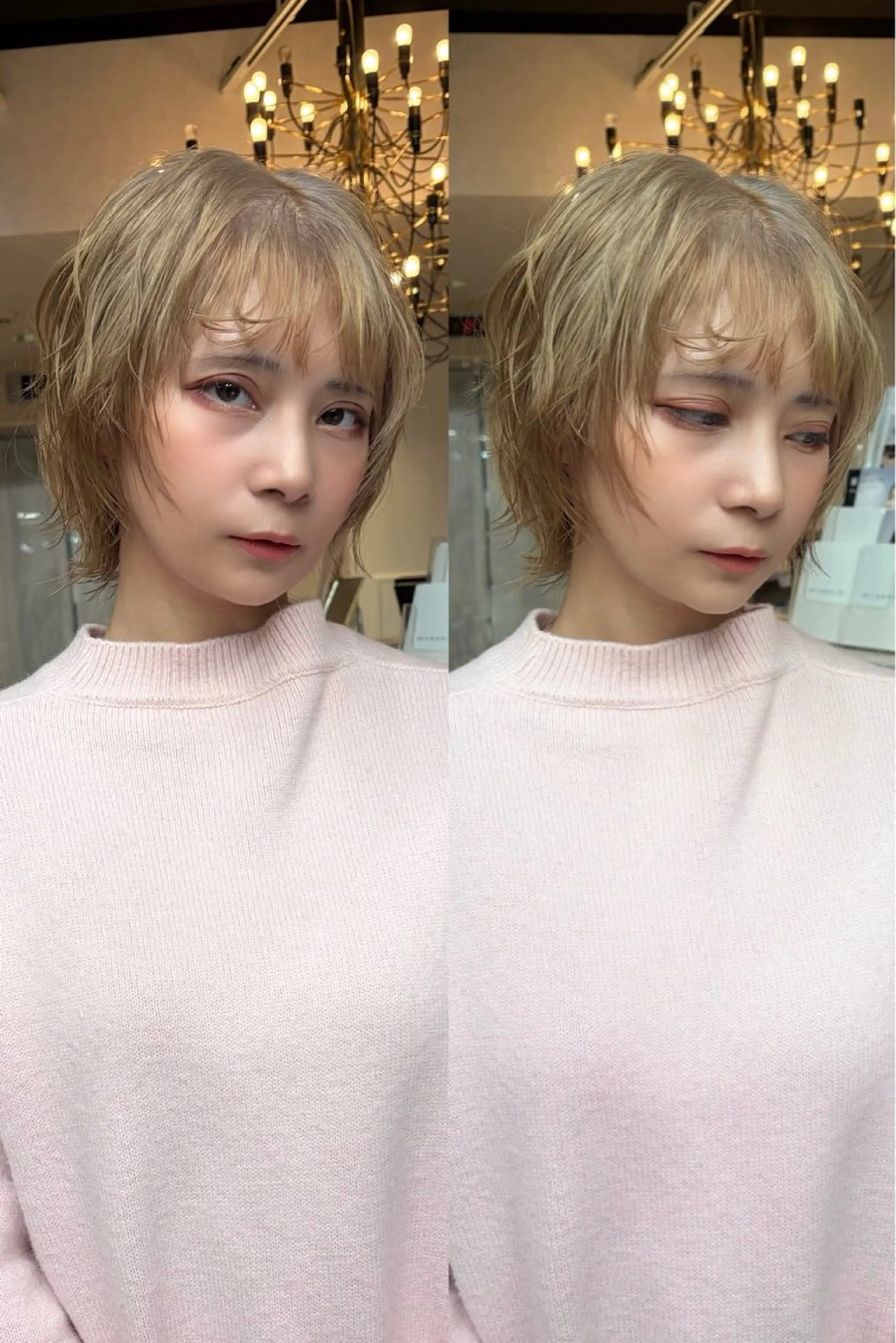 ショート カラー 藤原快斗/レイヤー /ウルフ/ハイトーンのヘアスタイル