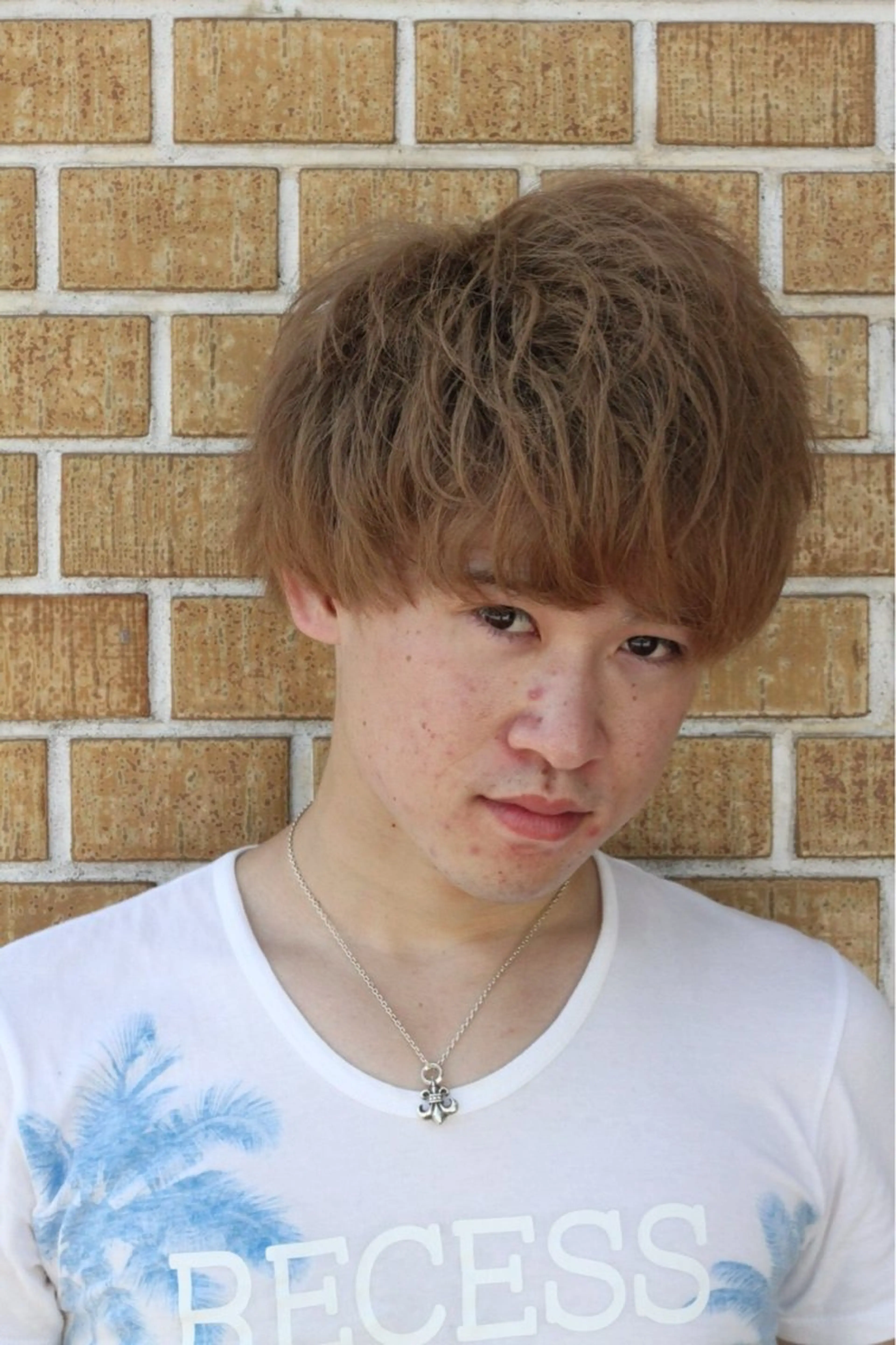 メンズ 縮毛矯正/ブリーチ なしダブルカラー輝希のヘアスタイル