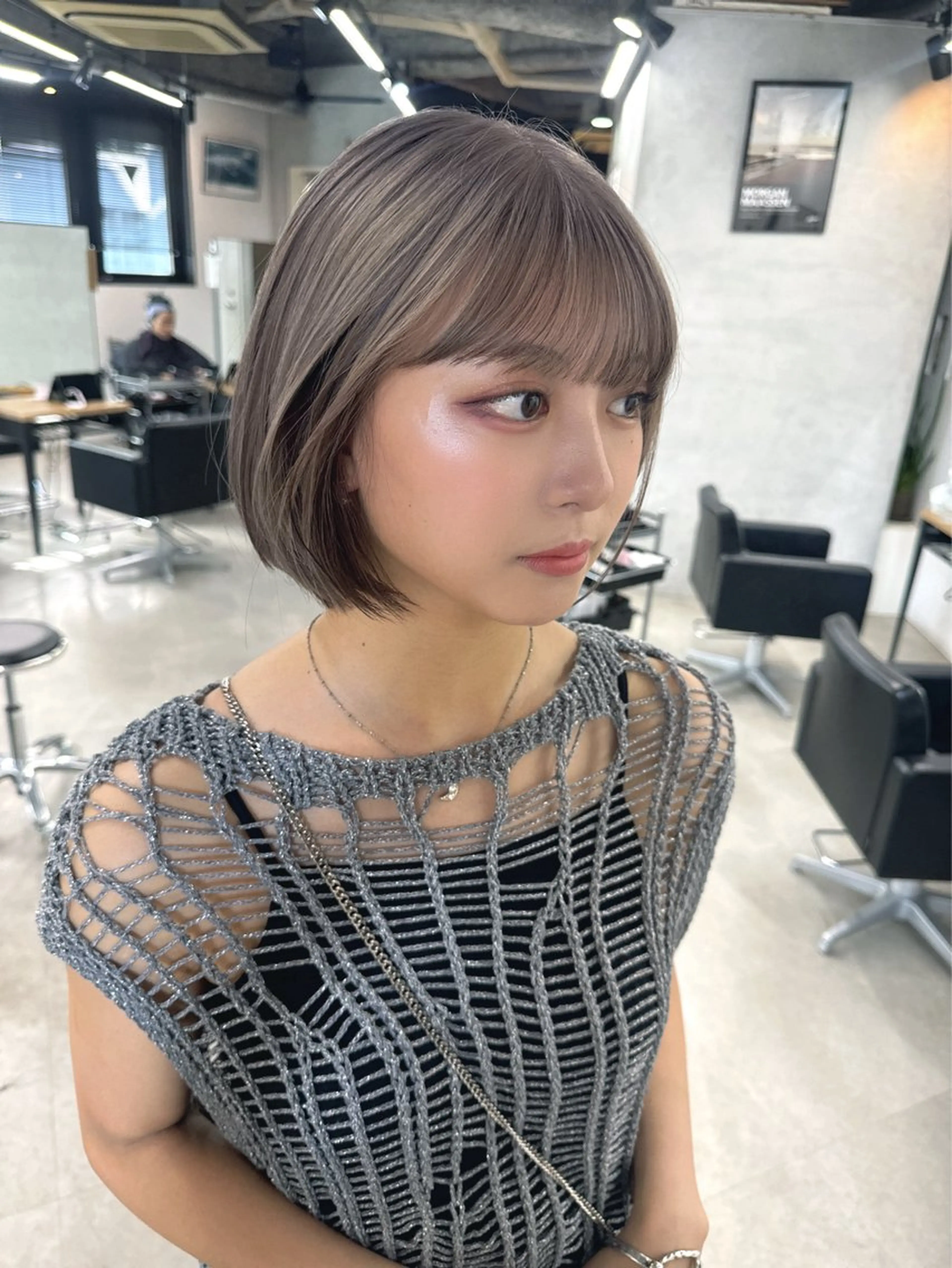 ショート カラー カット ヘアカラー トリートメント Rico / bob/グレージュのヘアスタイル