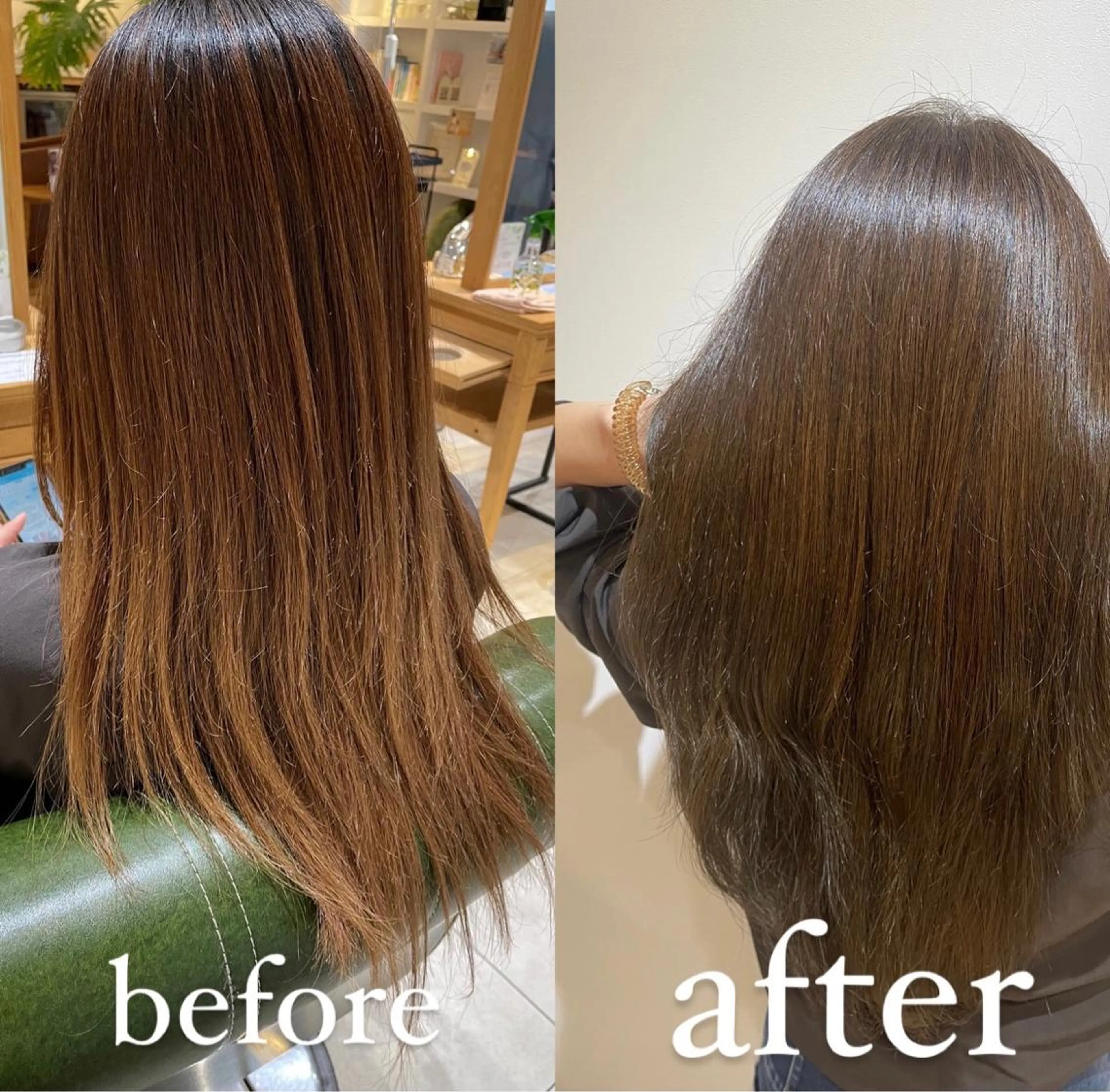 ロング カラー ベージュカラー オリーブベージュ カット ヘアカラー トリートメント eins.hair所属・過去一の柔髪ヘア 🌿einshairのヘアスタイル