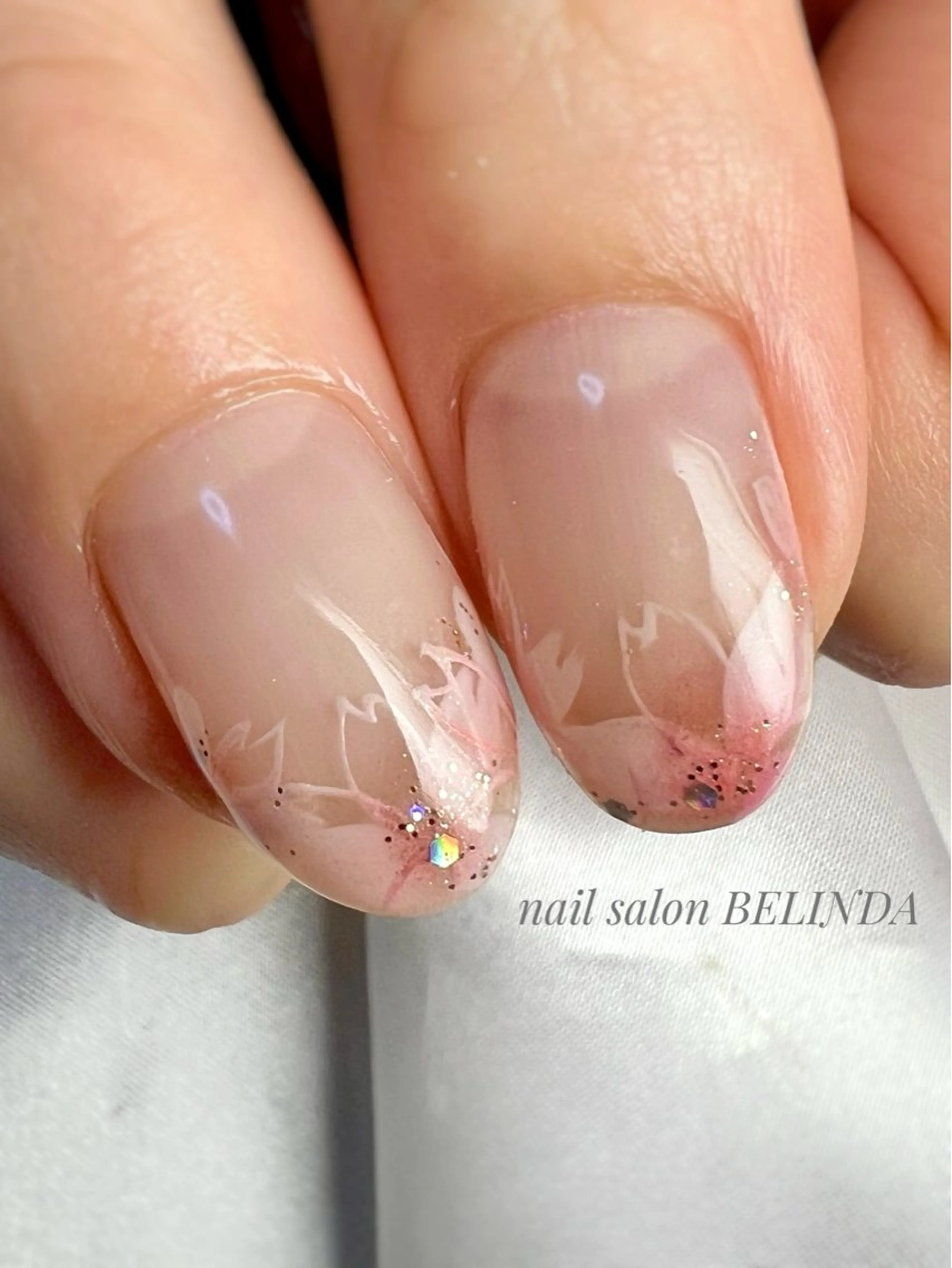 ネイル 桜ネイル 持ち込み 毛利 ゆりあのエステ・リラクイメージ