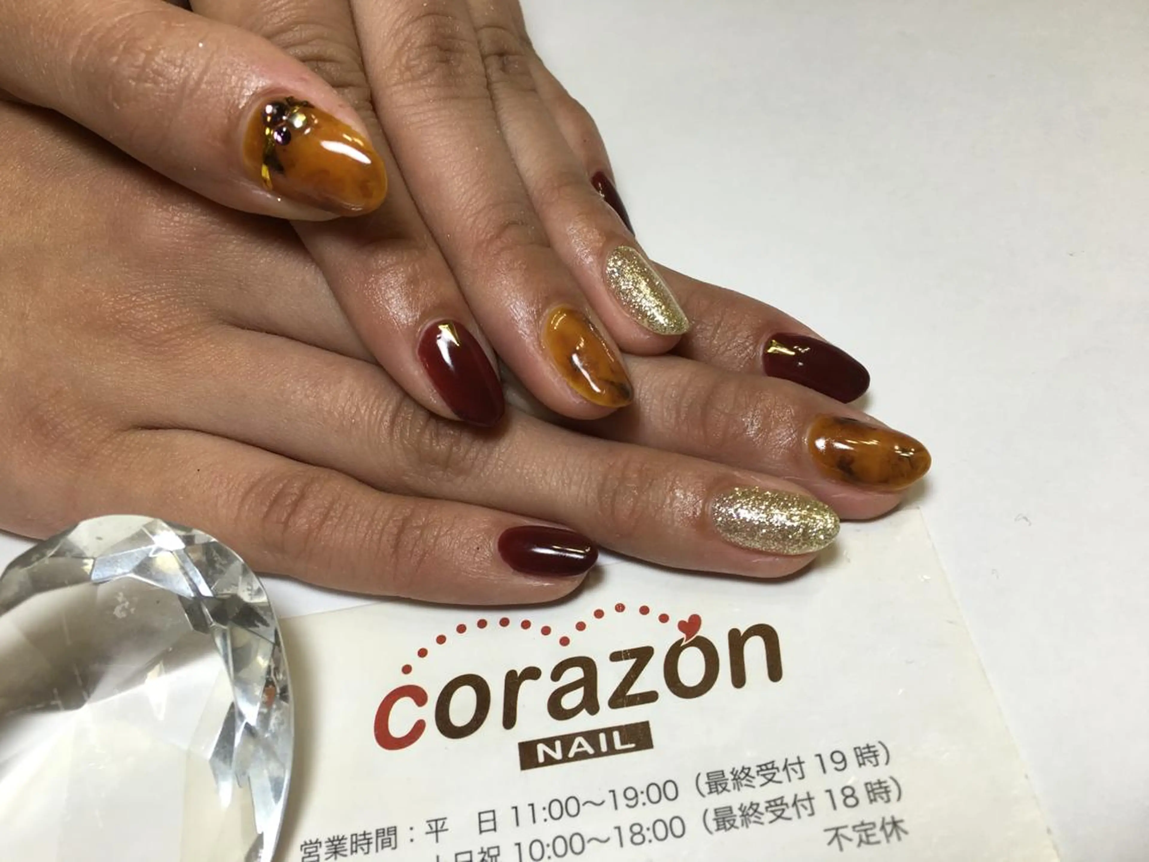 ネイル べっ甲ネイル corazon所属・ネイリスト aicoのネイルデザイン