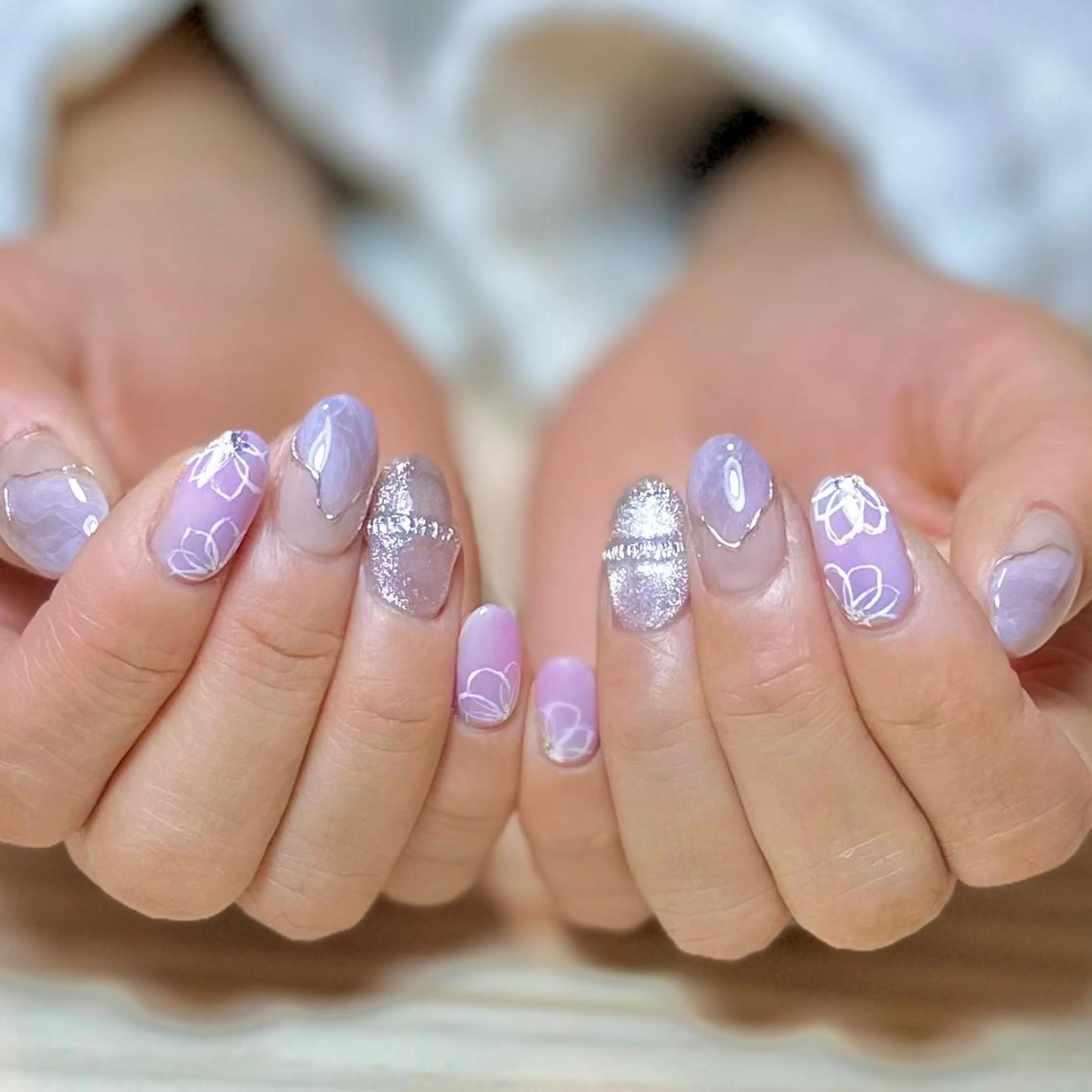 ネイル ハンドネイル καρδιά -ｶﾙﾃﾞｨｱ-のネイルデザイン