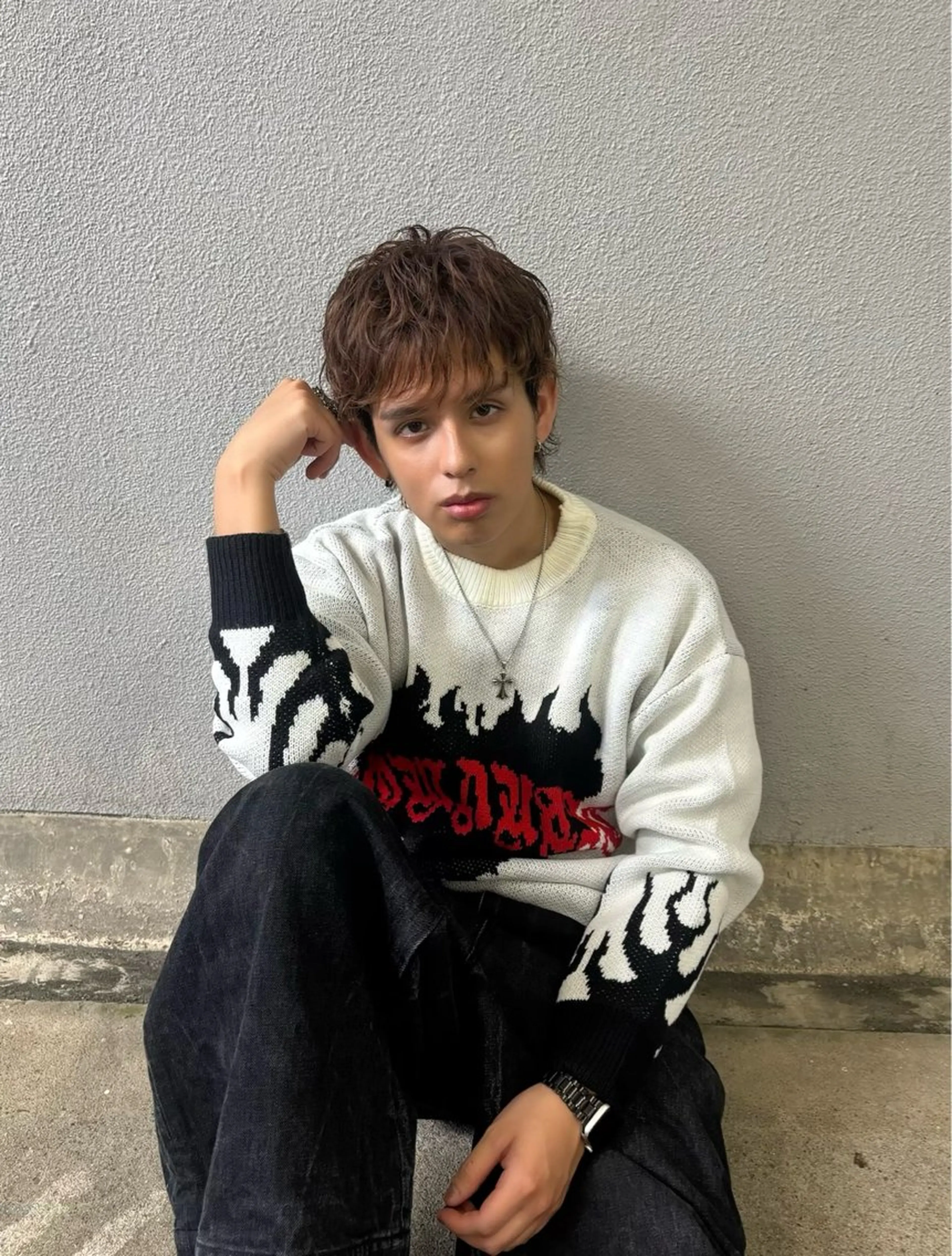 ミディアム メンズ レイヤーカット/艶髪 /パーマaikoのヘアスタイル