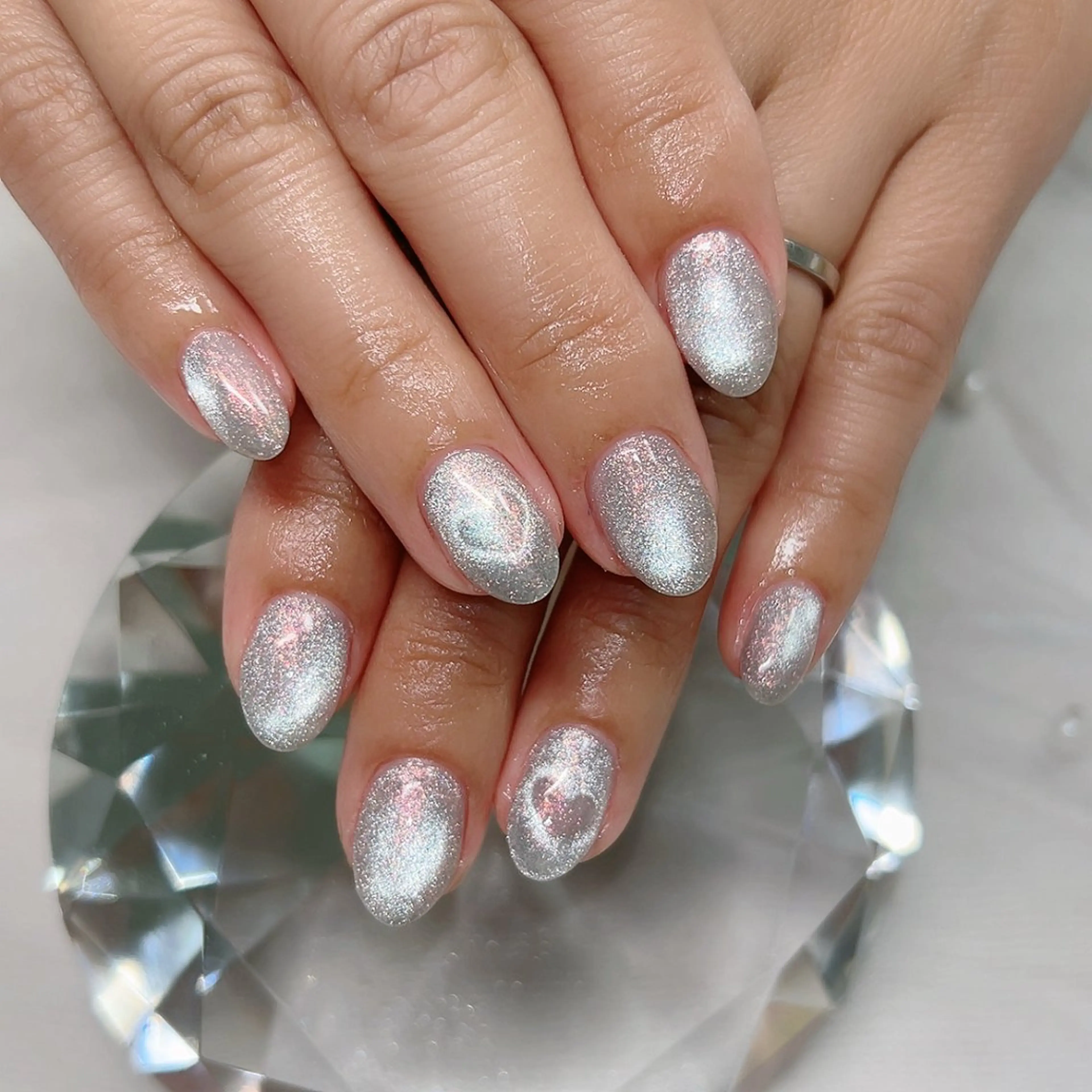 ネイル ハート マグネットネイル ハンドネイル Cute Tips nailのネイルデザイン