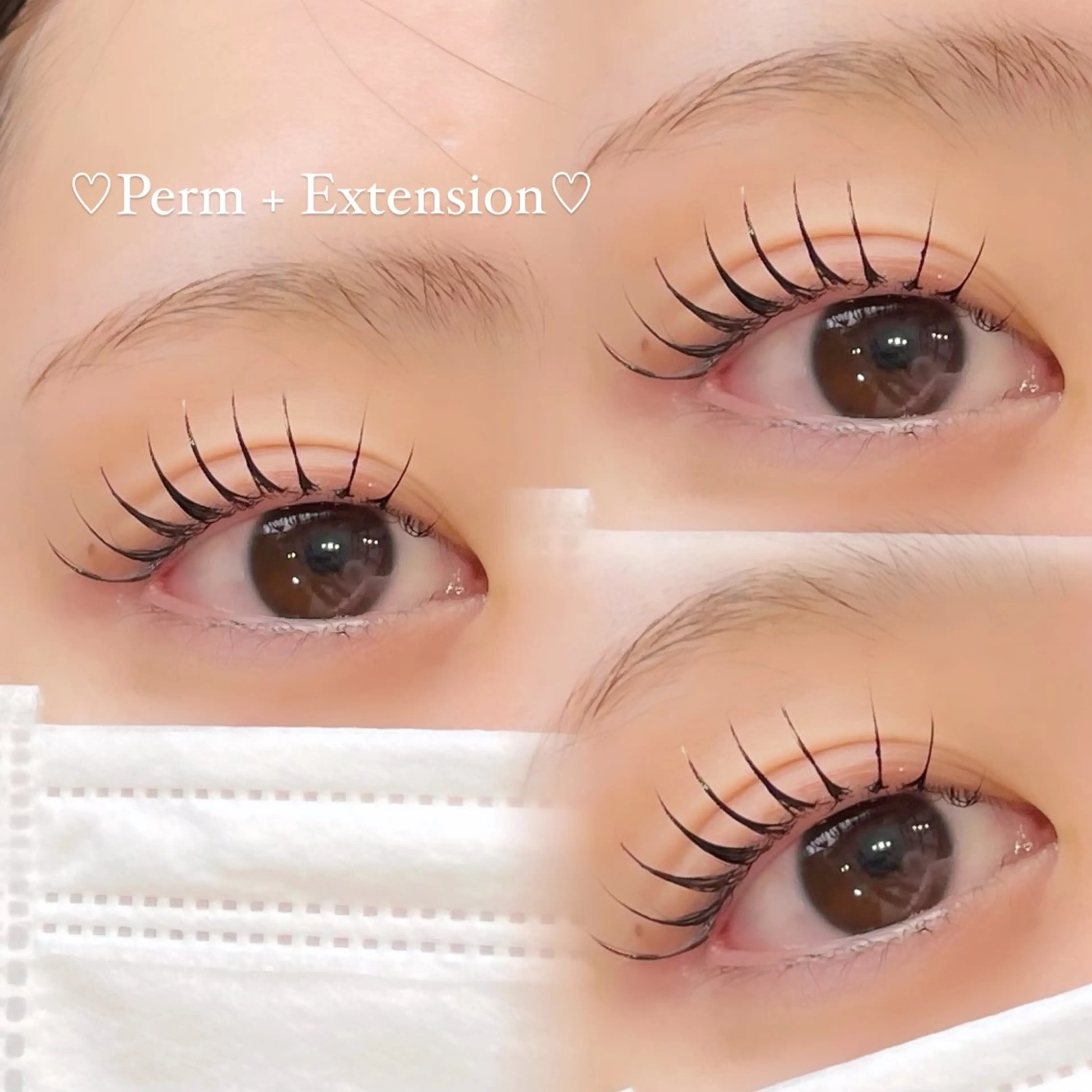 マツエク・マツパ 束感まつ毛 一重×まつ毛パーマ Linka 🎀のマツエク・マツパデザイン