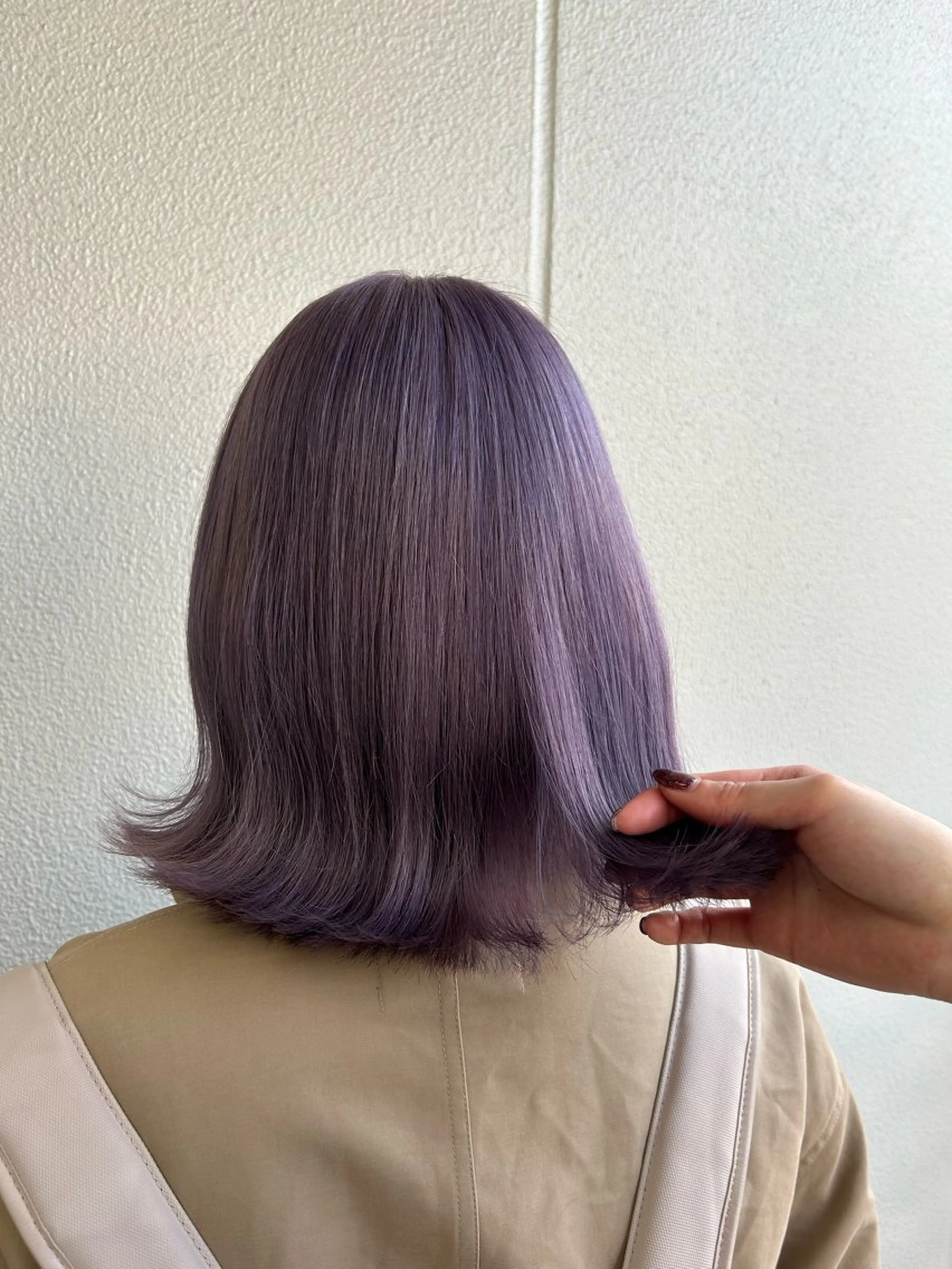 ミディアム カラー ヘアアレンジ ラベンダーカラー 《暖色/韓国hair 》🇰🇷桑原ユキネのヘアスタイル