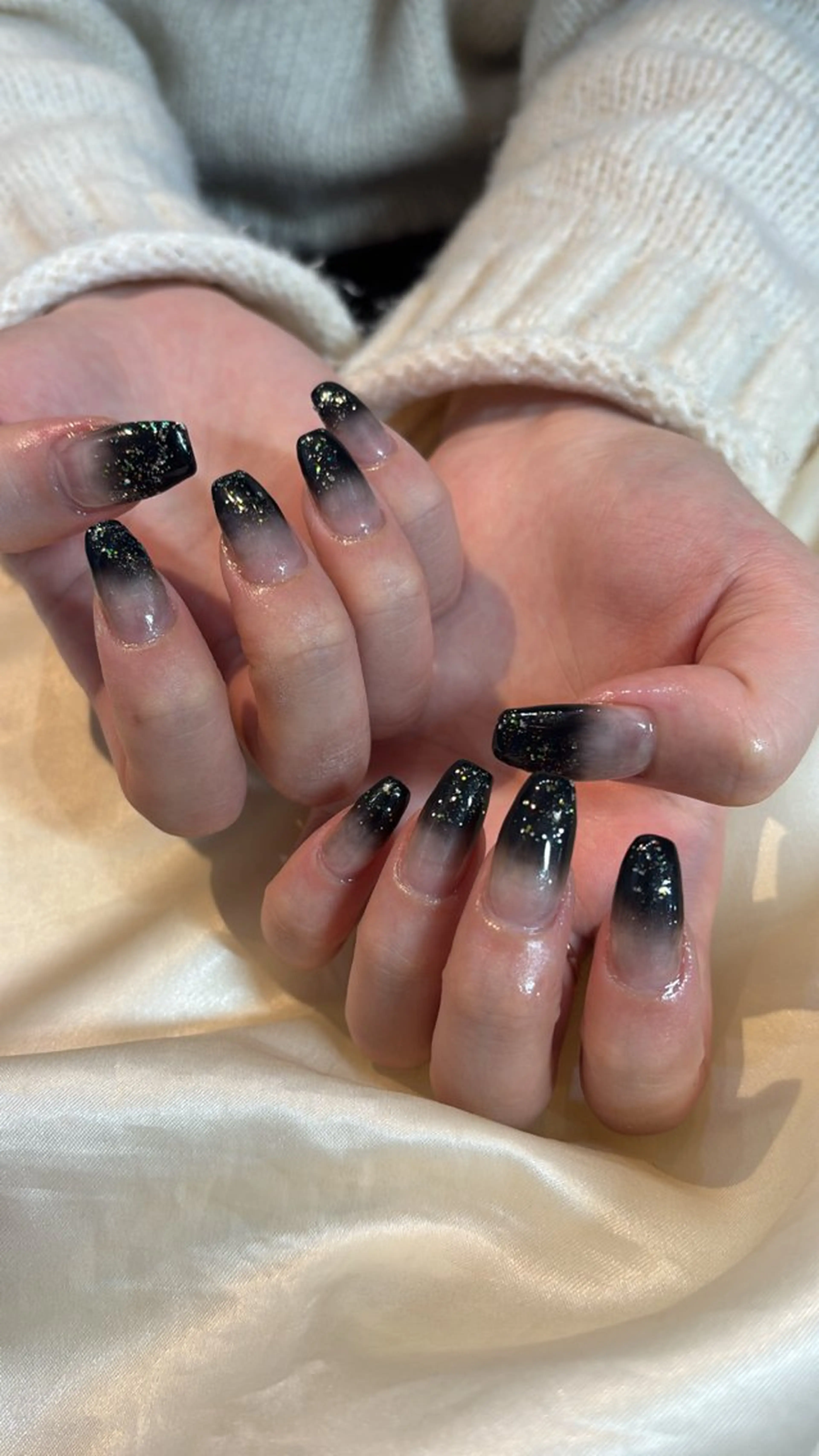 ネイル ラメ(グリッター) ハンドネイル 藤井 里緒奈のネイルデザイン