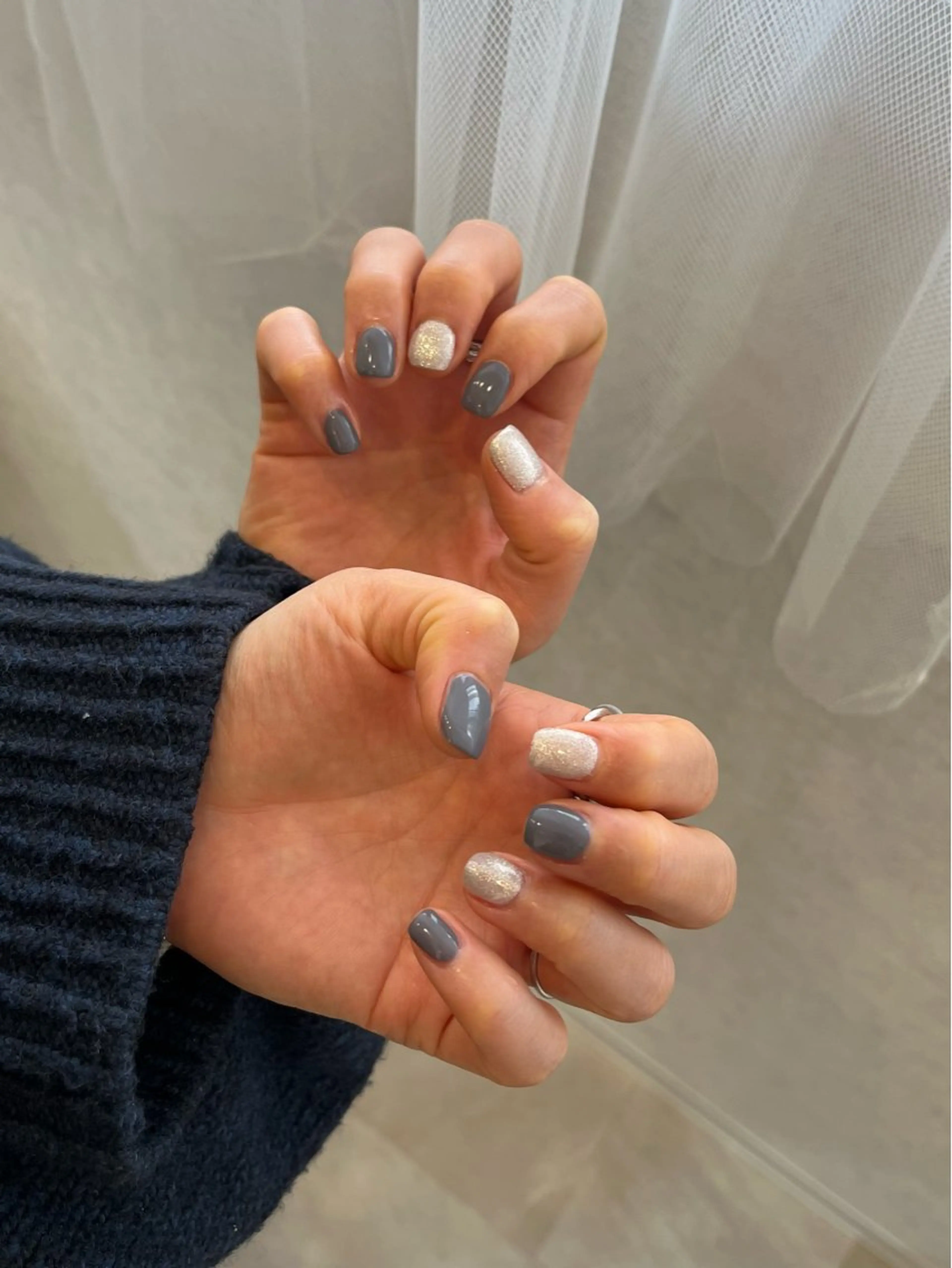 ネイル ラメ(グリッター) ワンカラーネイル 村田 優芽のネイルデザイン