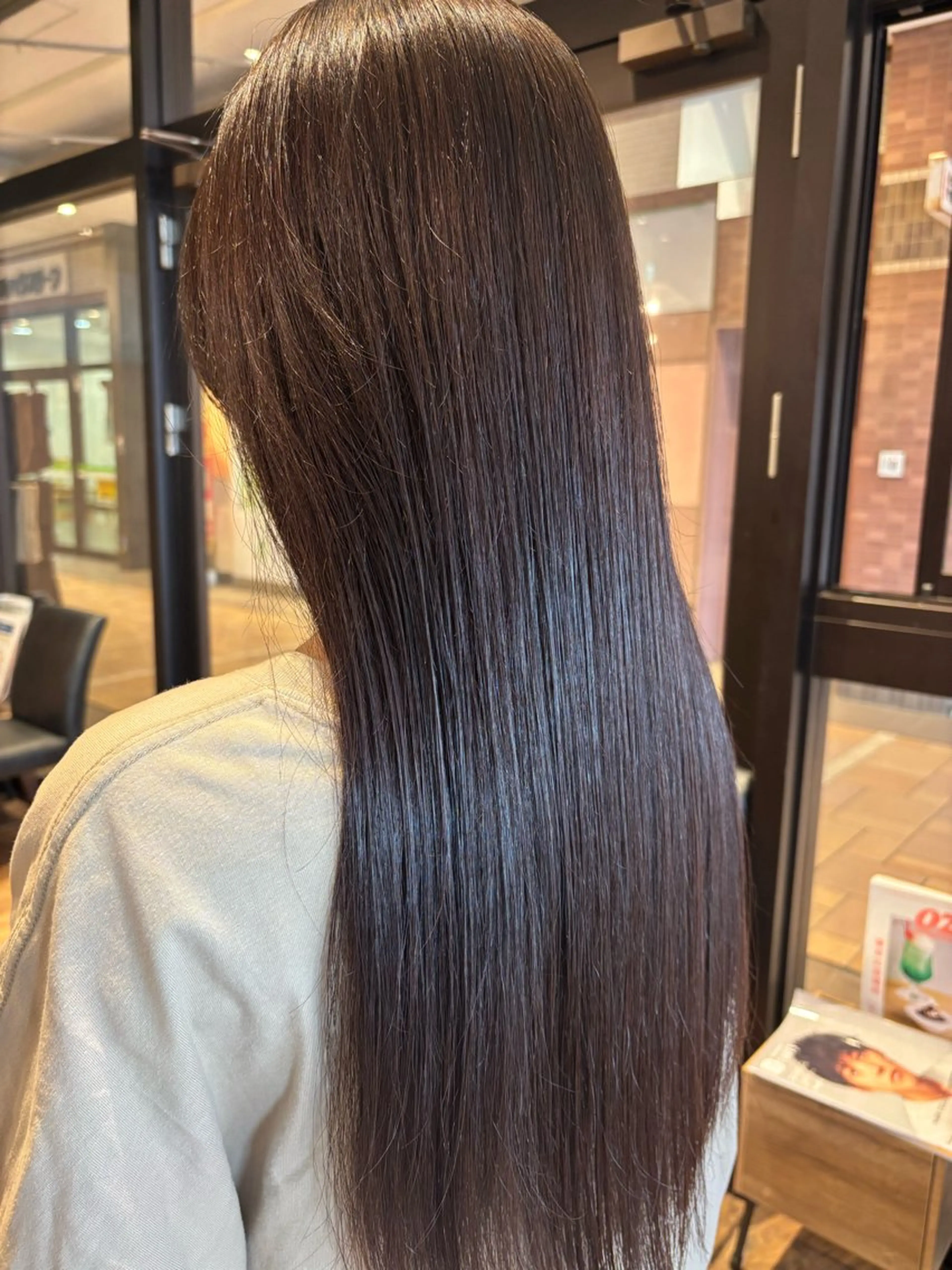 ロング カラー ブラウンカラー ナチュラルブラウン 🎀ワンレンボブ🎀 ワンカラー　あゆみのヘアスタイル