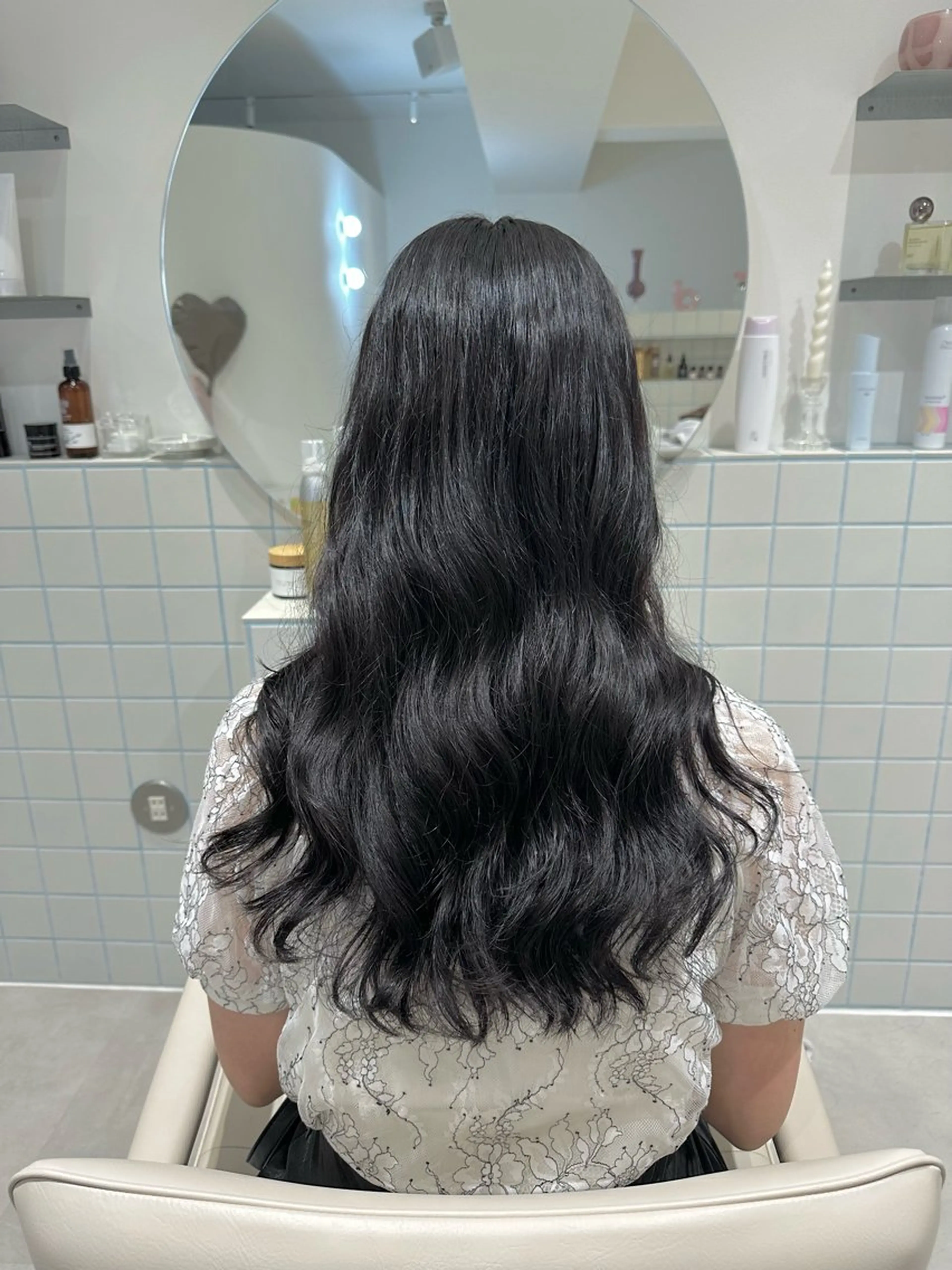 ロング パーマ くせ毛 カット パーマ トリートメント soöze所属・sena/博多/ コテ巻き風パーマのヘアスタイル