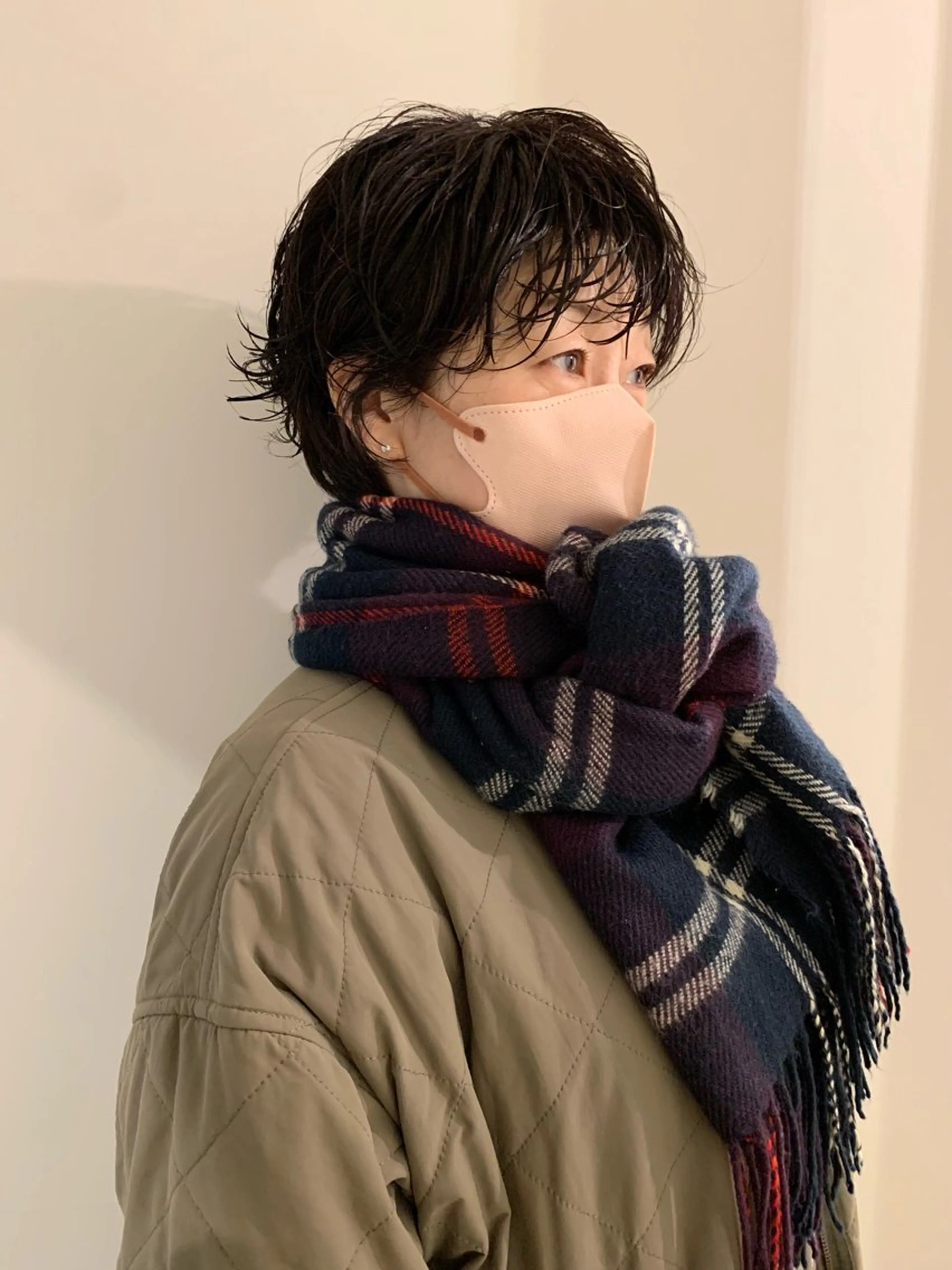 ショート パーマ ショートヘア ニュアンスパーマ カット トリートメント 落合希 Olivebeigeのヘアスタイル