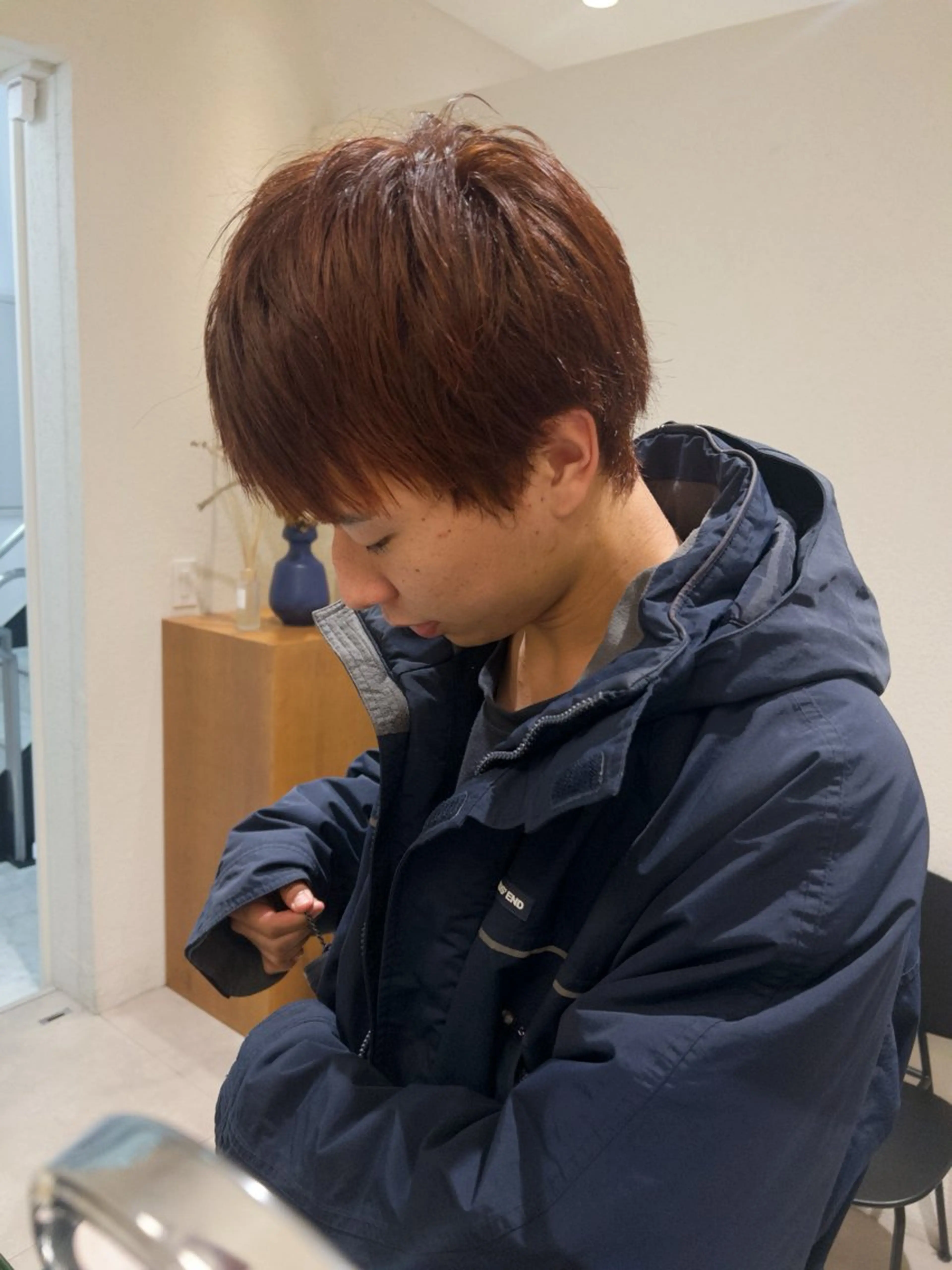 カラー メンズ yiye   神宮前所属・manami /暖色 /カットモデル募集のヘアスタイル