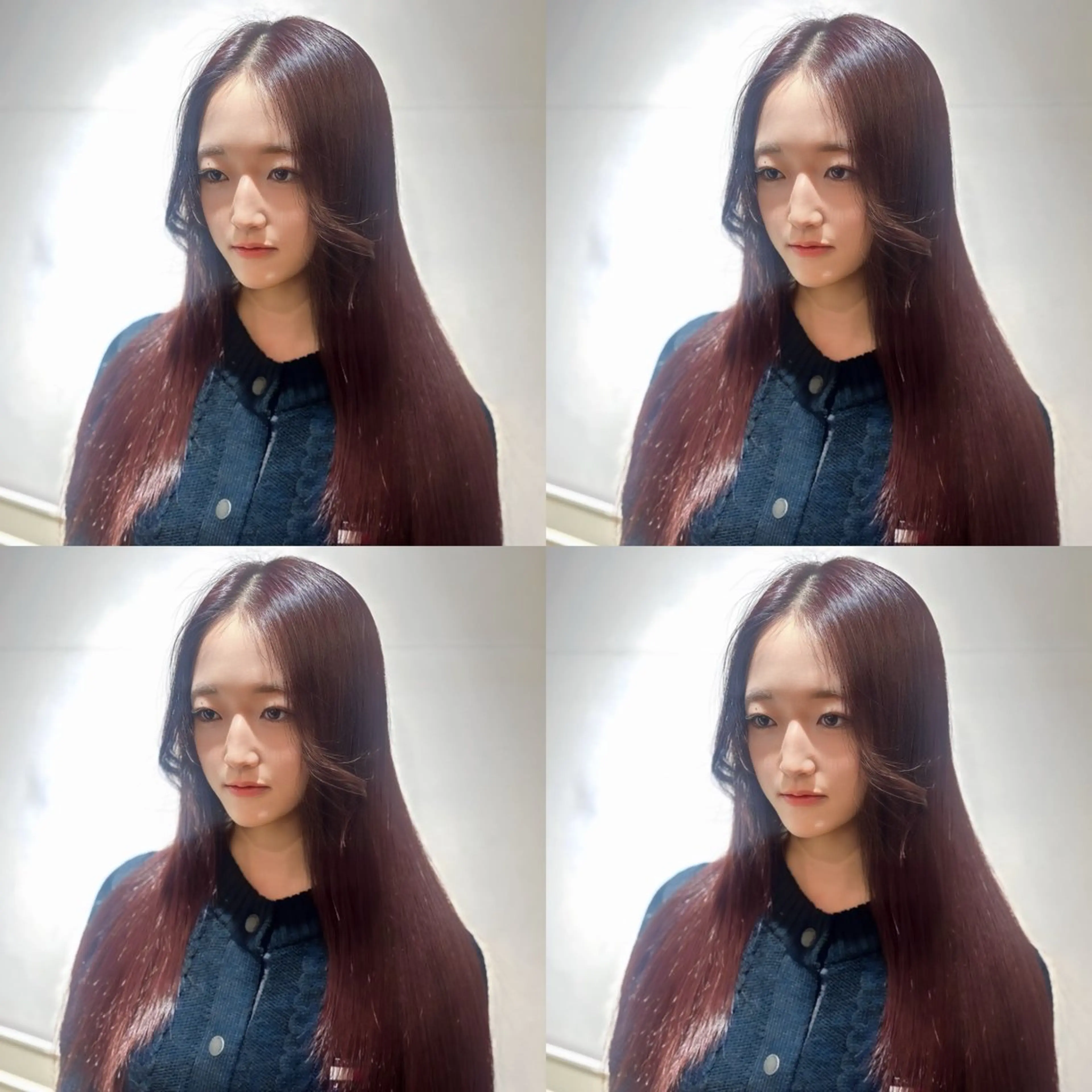 ロング カラー ボルドーカラー 髪質改善 韓国風ヘア カット ヘアカラー トリートメント 店長✨️韓国ヘア✖️ 髪質改善カラー／純大のヘアスタイル