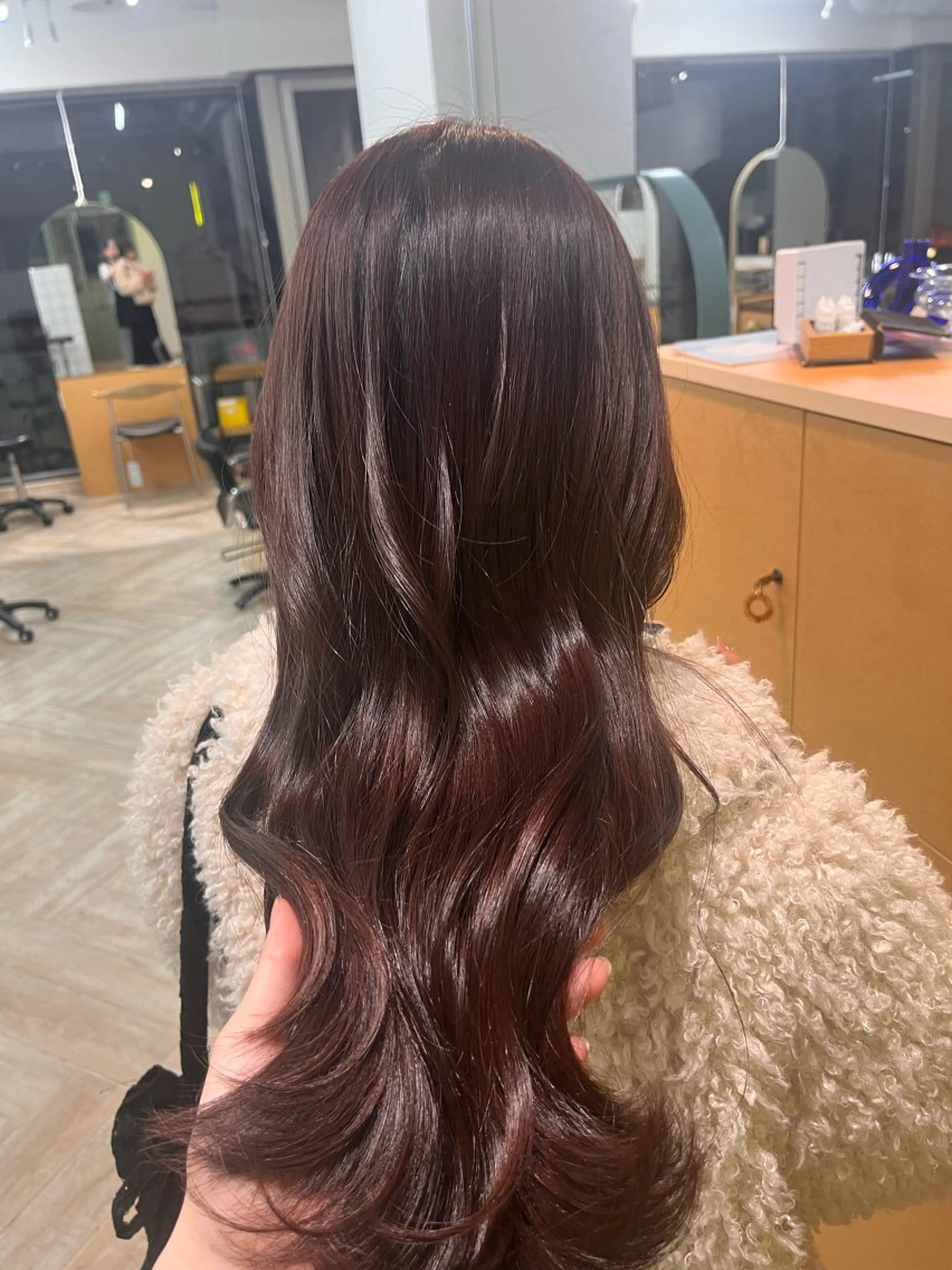 ロング カラー ピンクカラー ヘアカラー トリートメント パーマ/縮毛矯正 /韓国風/佐藤里咲のヘアスタイル