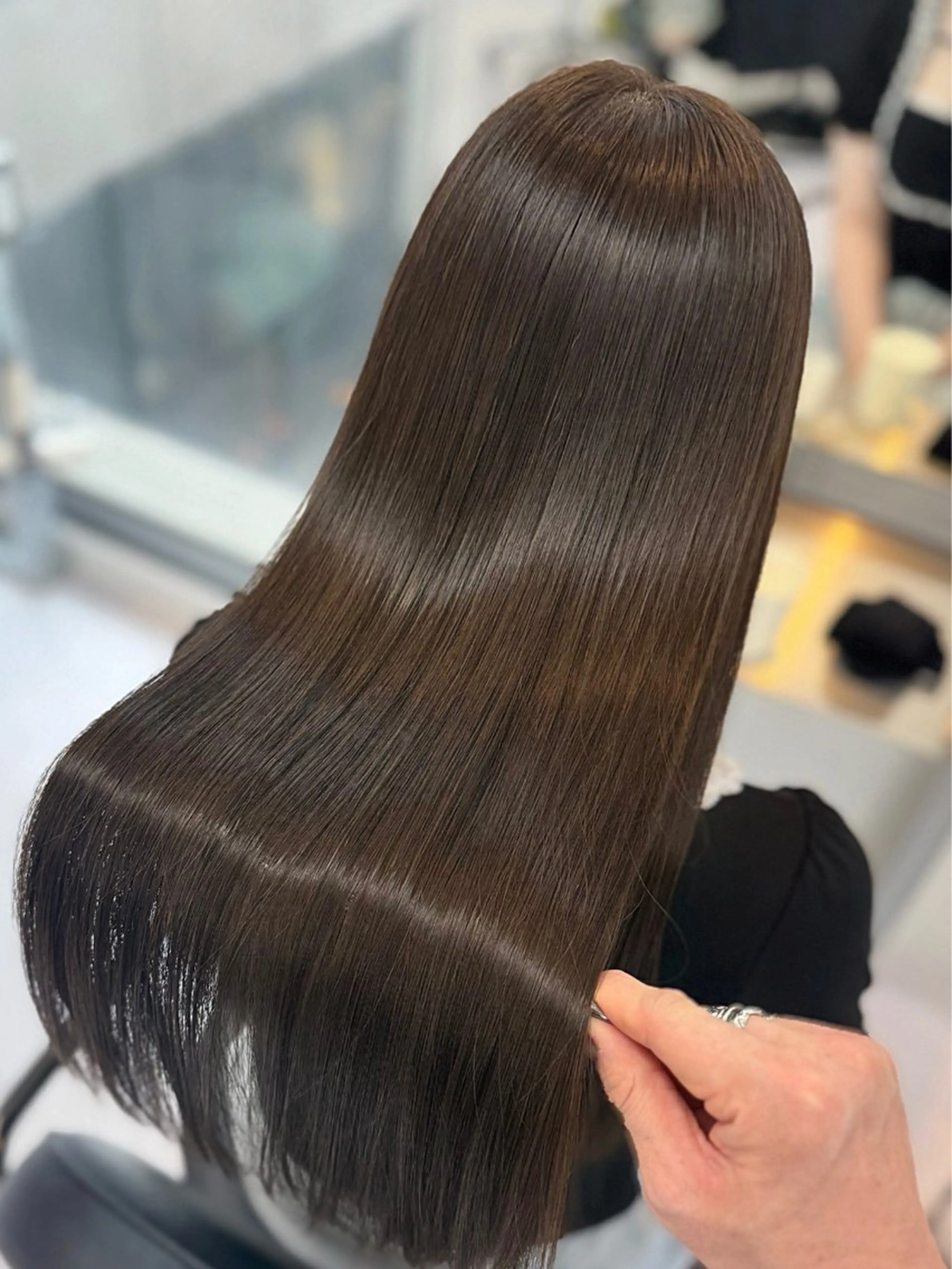 ロング 縮毛矯正 vivieりく /カットモデル募集中のヘアスタイル