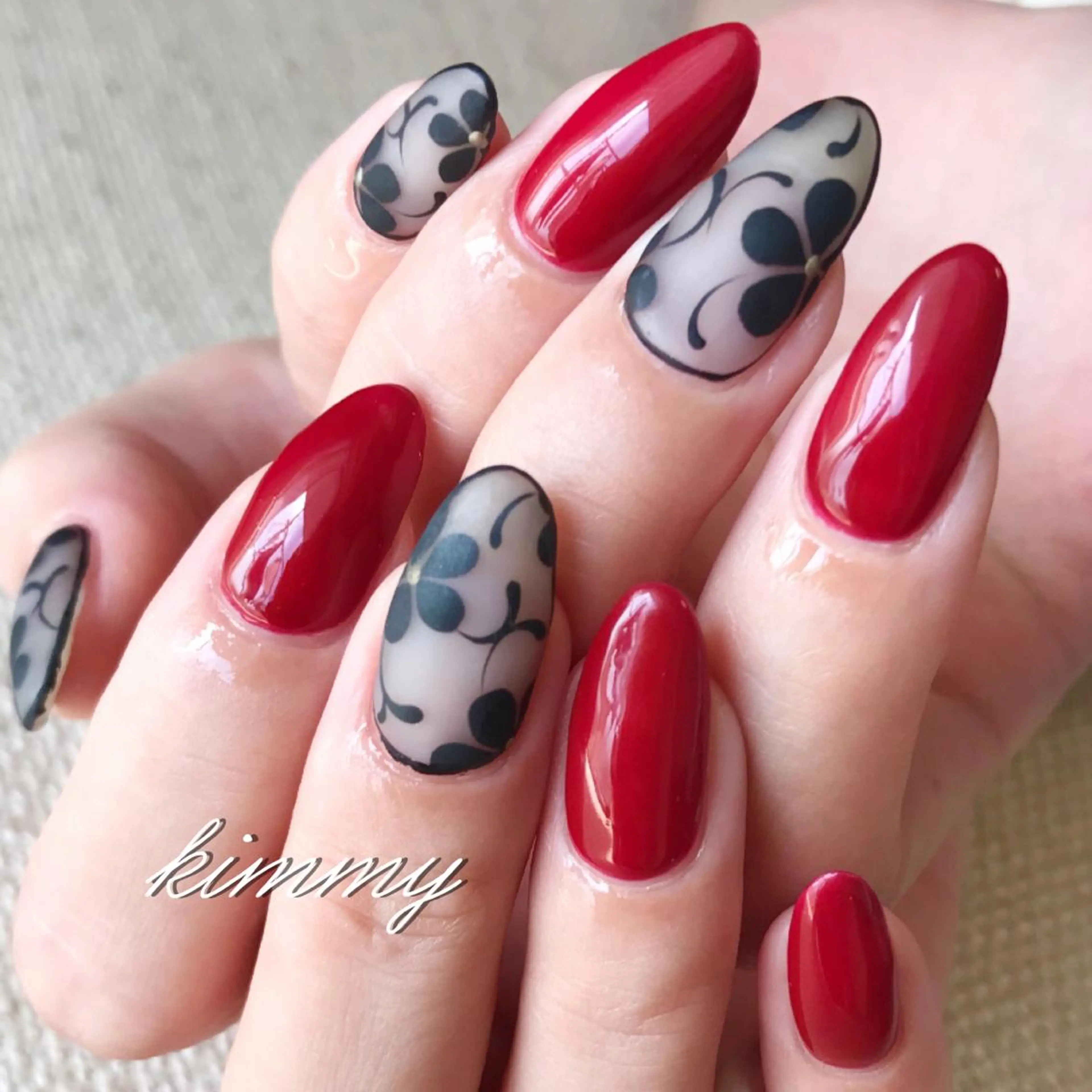 ネイル マットネイル ハンドネイル kimmy nailsのネイルデザイン