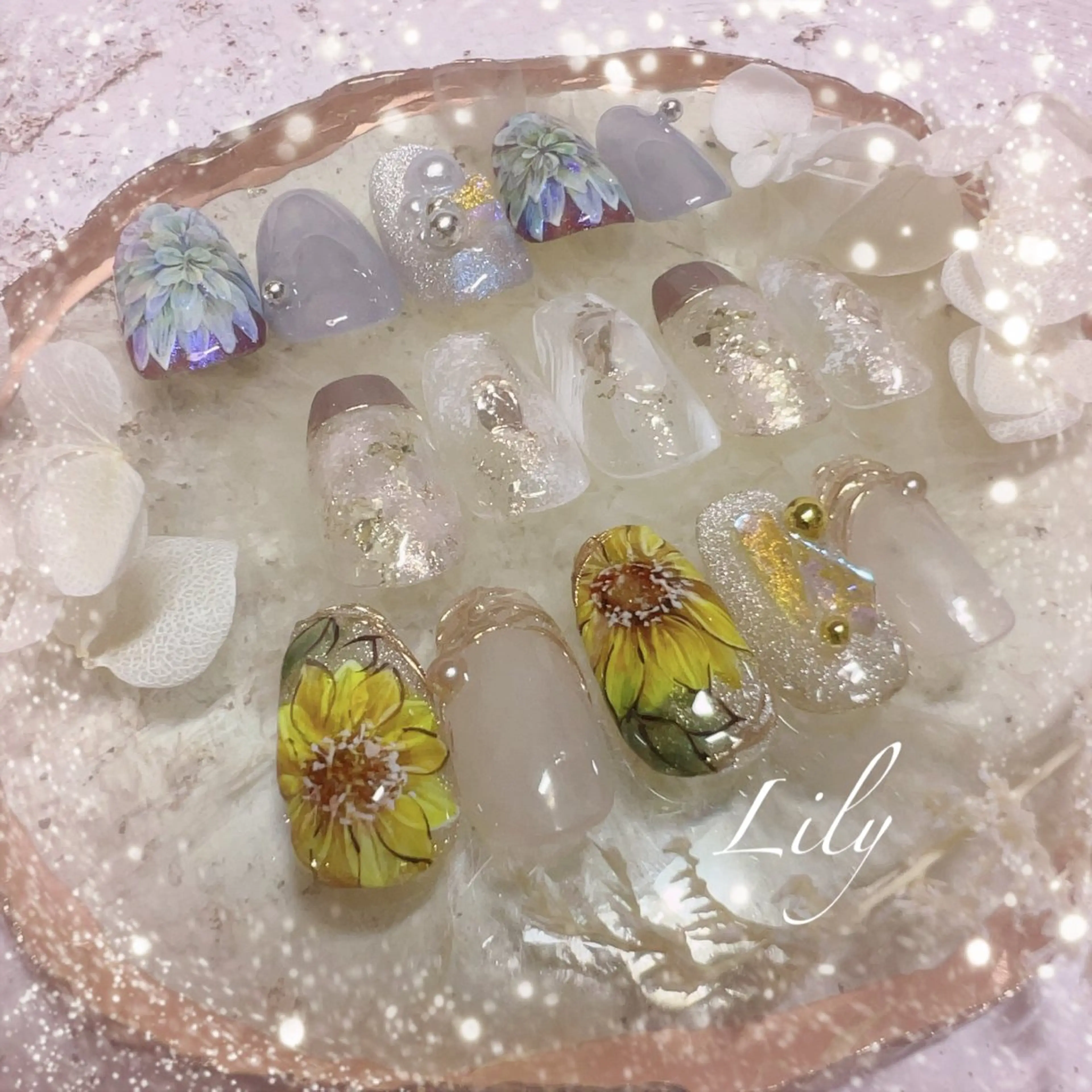 【再来】ゴージャス¥11000コース(8種)新規ジェルオフ無料　※再来、他店オフ別途¥2200の写真