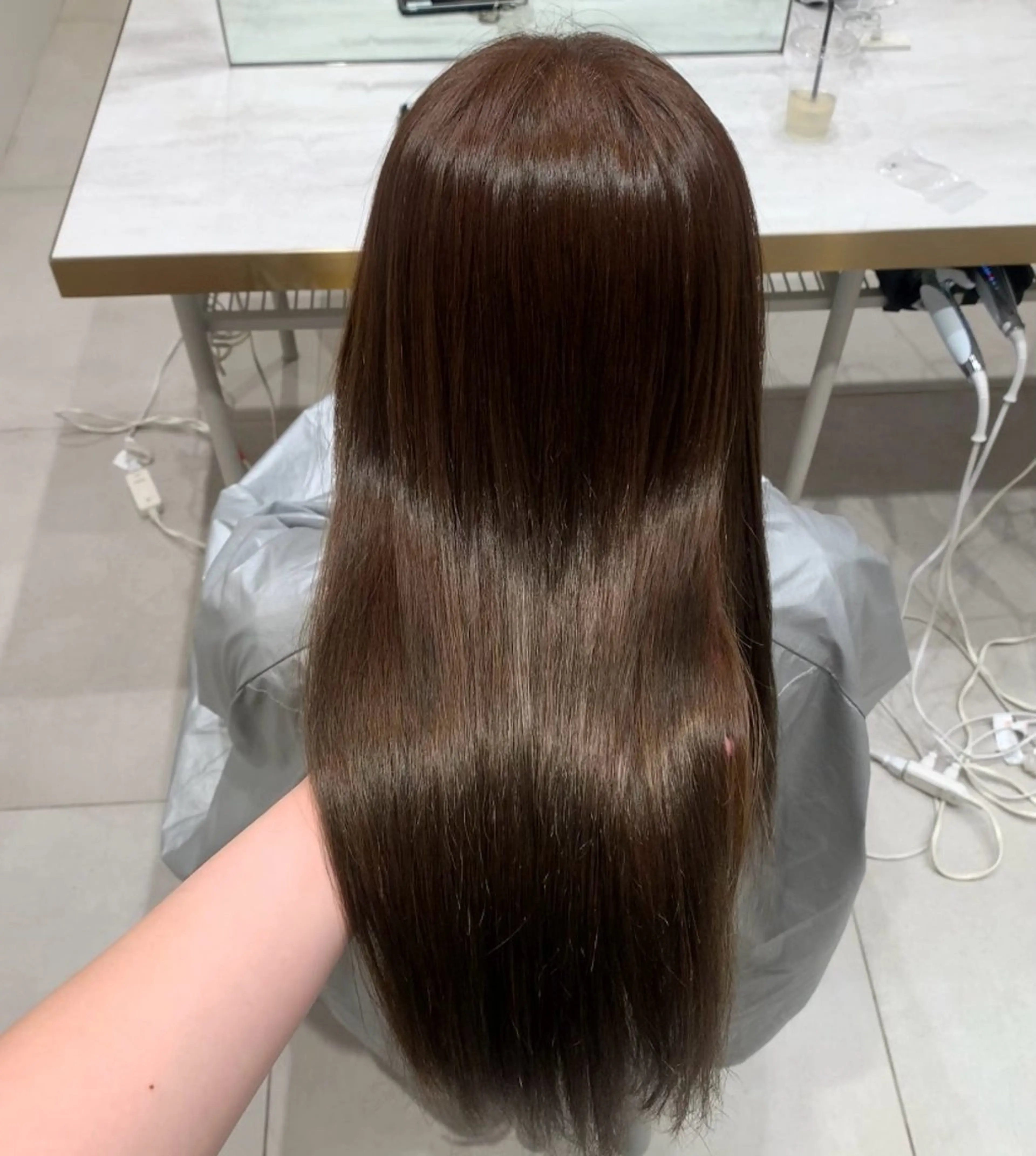 ロング ヘアカラー トリートメント 内田 志乃のヘアスタイル