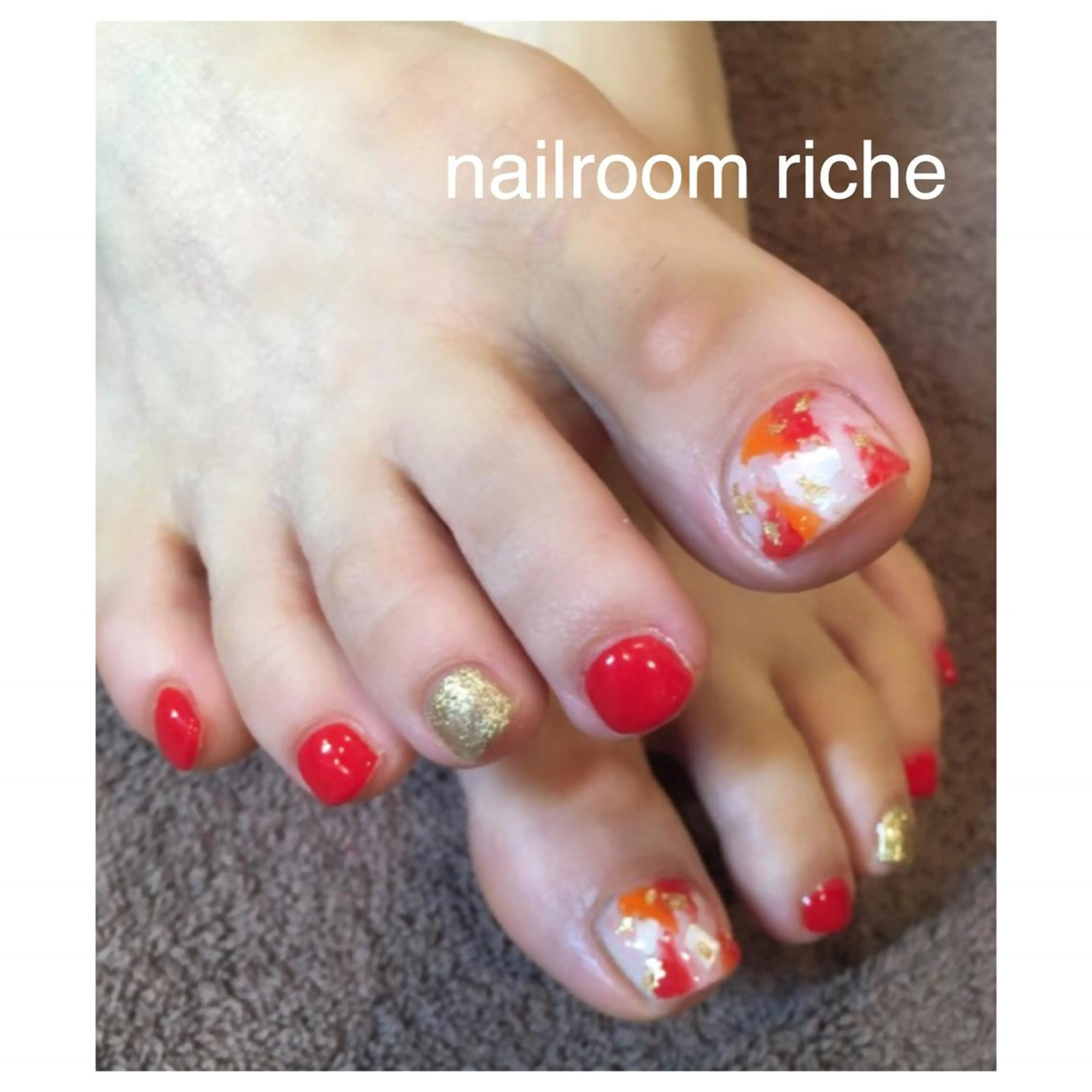 ネイル フットネイル nailroom richeのネイルデザイン