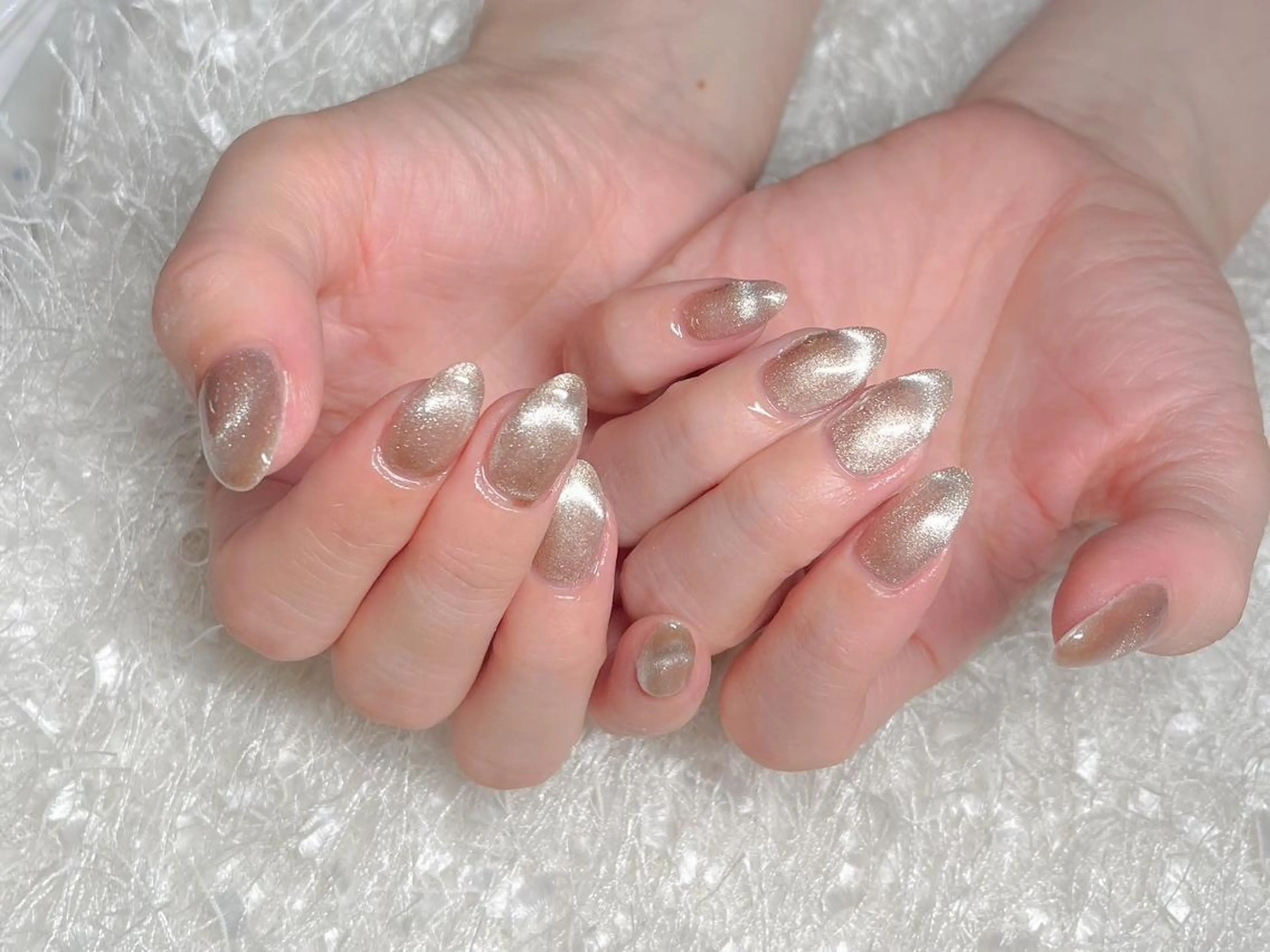 ネイル 長さ出し フレンチネイル ジェルネイル グラデーション 韓国ネイル ハンドネイル Nail&eye Belire 新宿のネイルデザイン