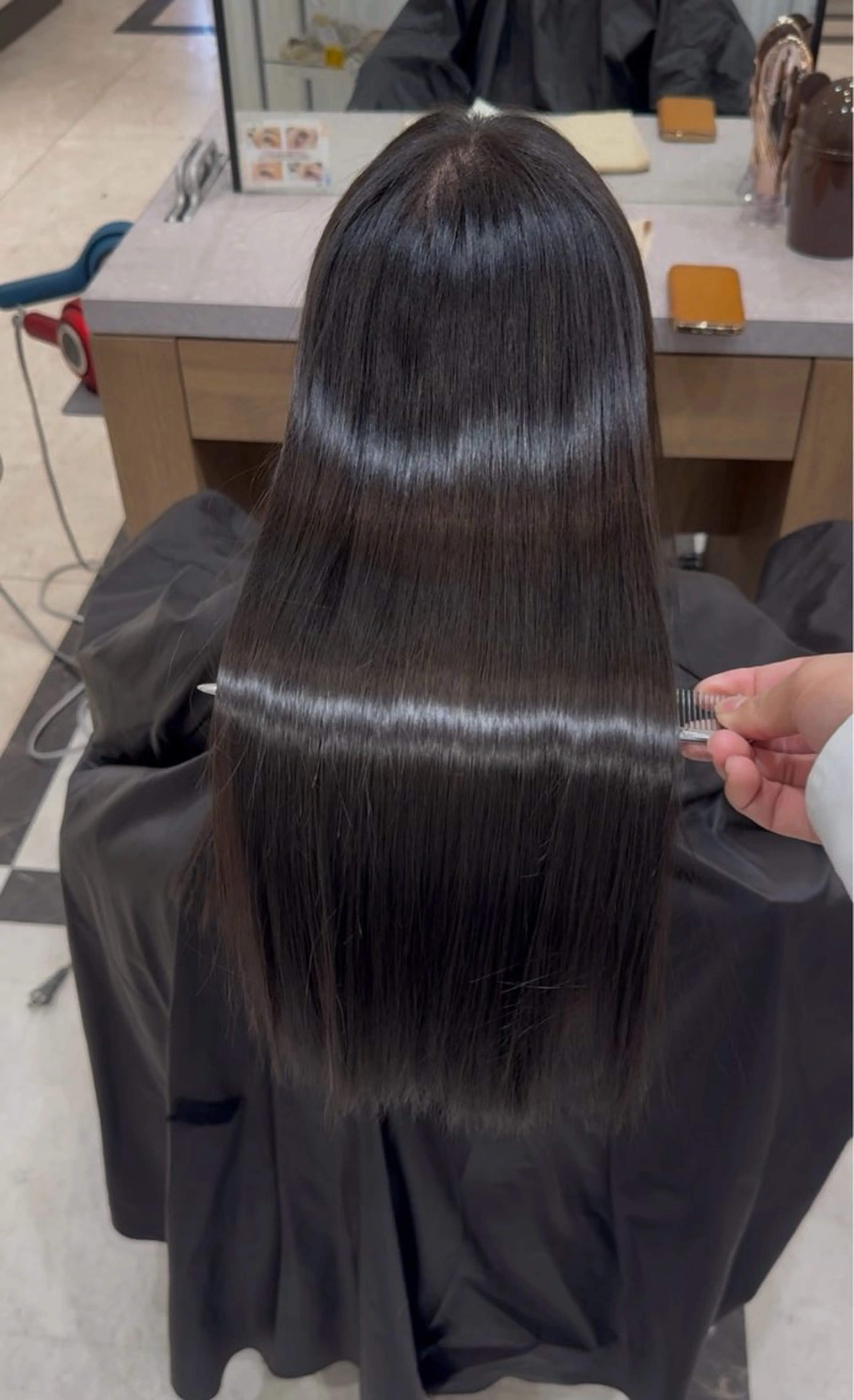 ロング 縮毛矯正 トリートメント ガレリアエレガンテ　サカエテン所属・田中俊　縮毛矯正 髪質改善のヘアスタイル