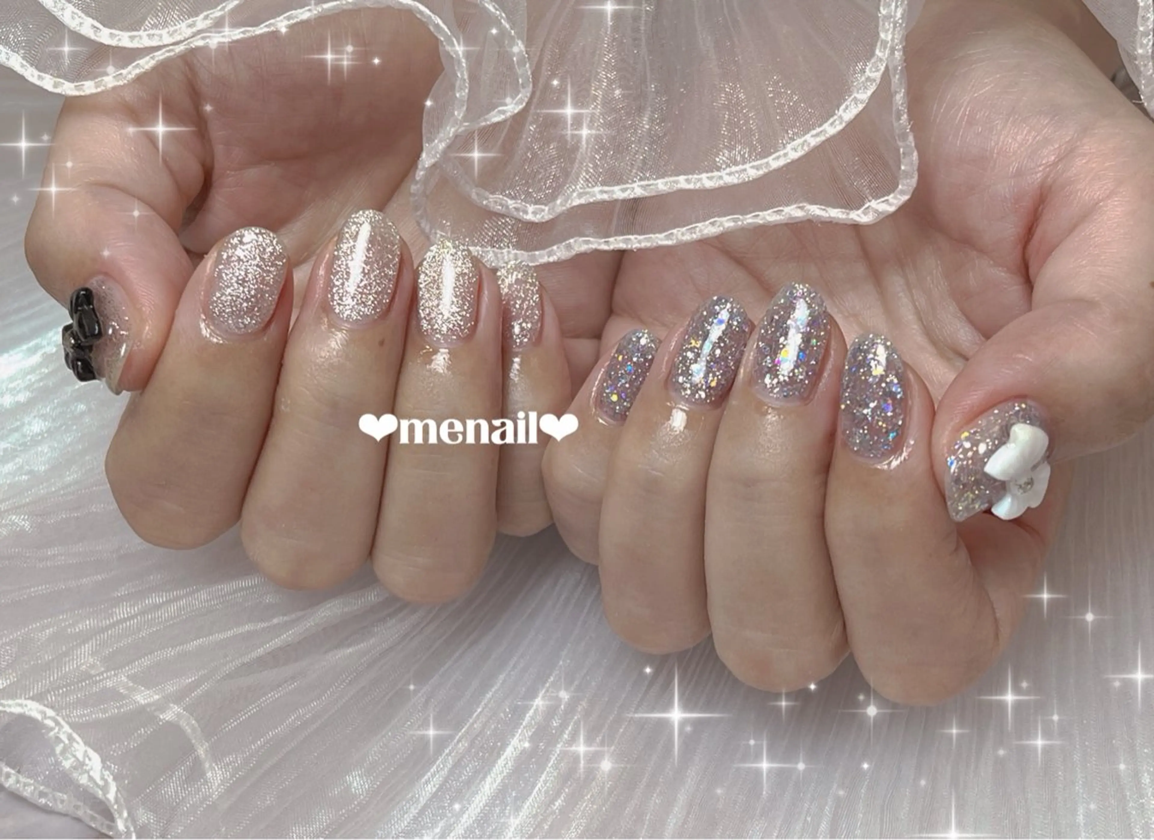 ネイル リボン ハンドネイル ＃ ｍｅのネイルデザイン