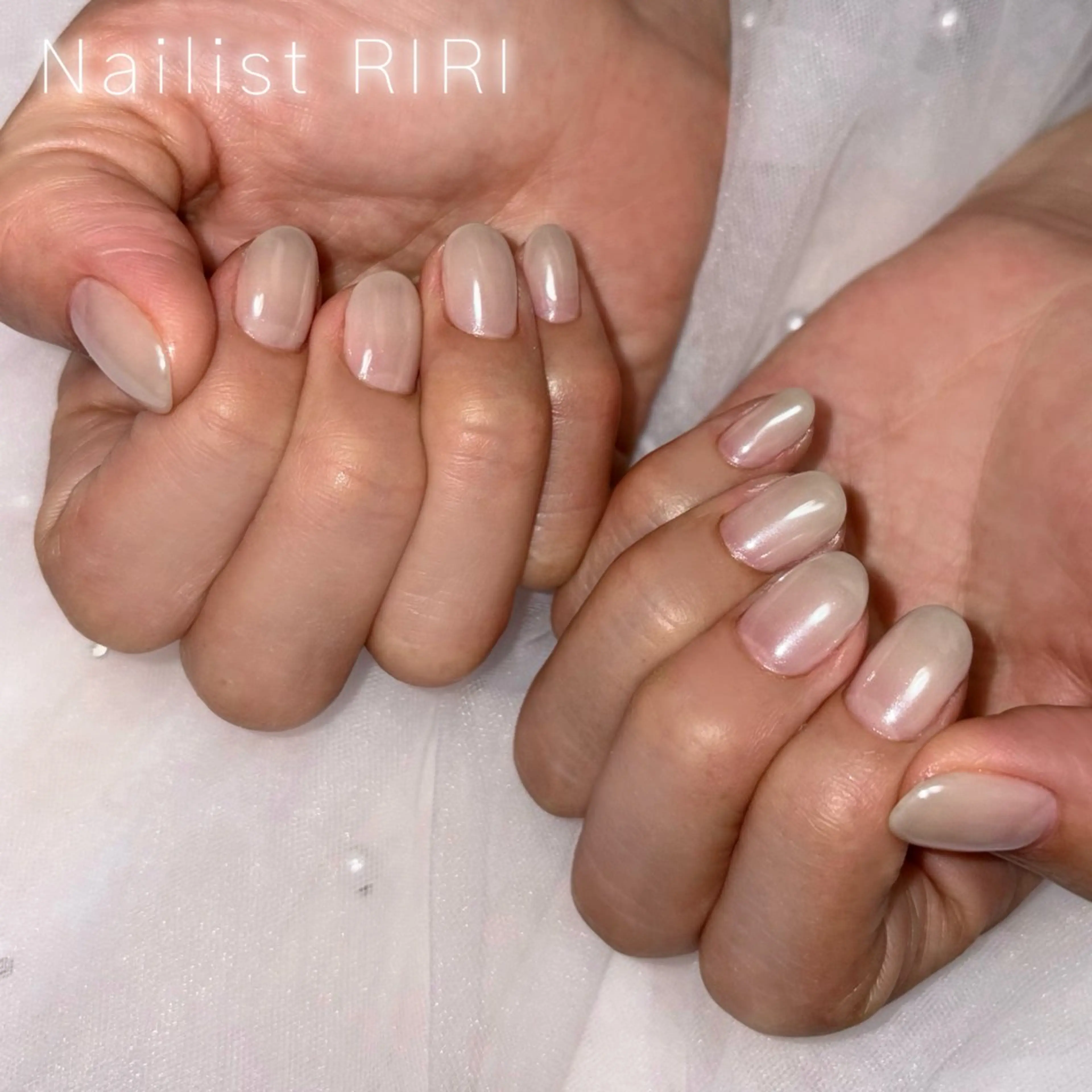 ネイル ワンカラーネイル ブライダルネイル ハンドネイル salon bT所属・ririnail✴︎ シンプル/ニュアンスのネイルデザイン