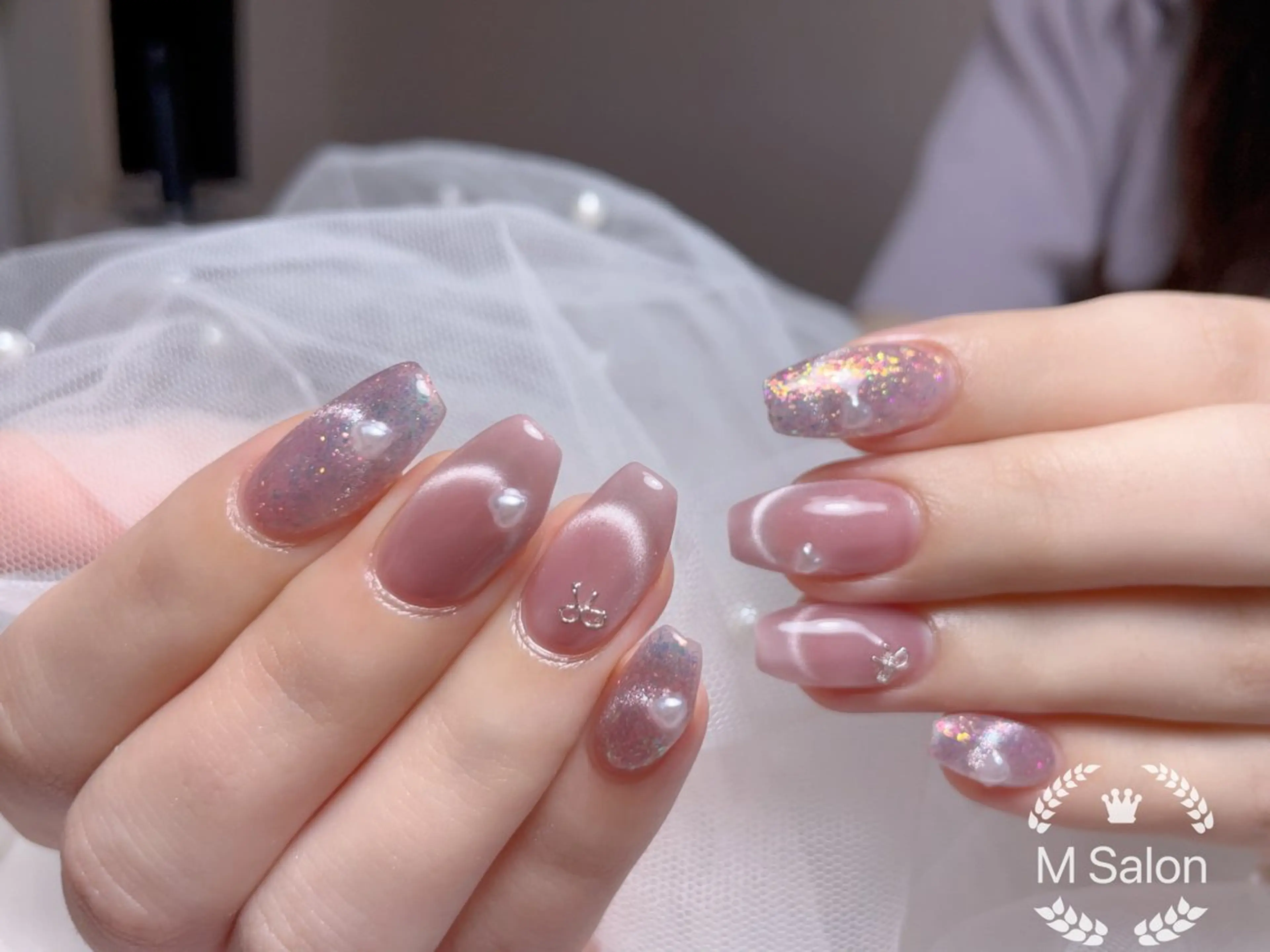 ネイル フレンチネイル マグネットネイル ニュアンスネイル オフィスネイル ワンカラーネイル Mnail _KKのネイルデザイン