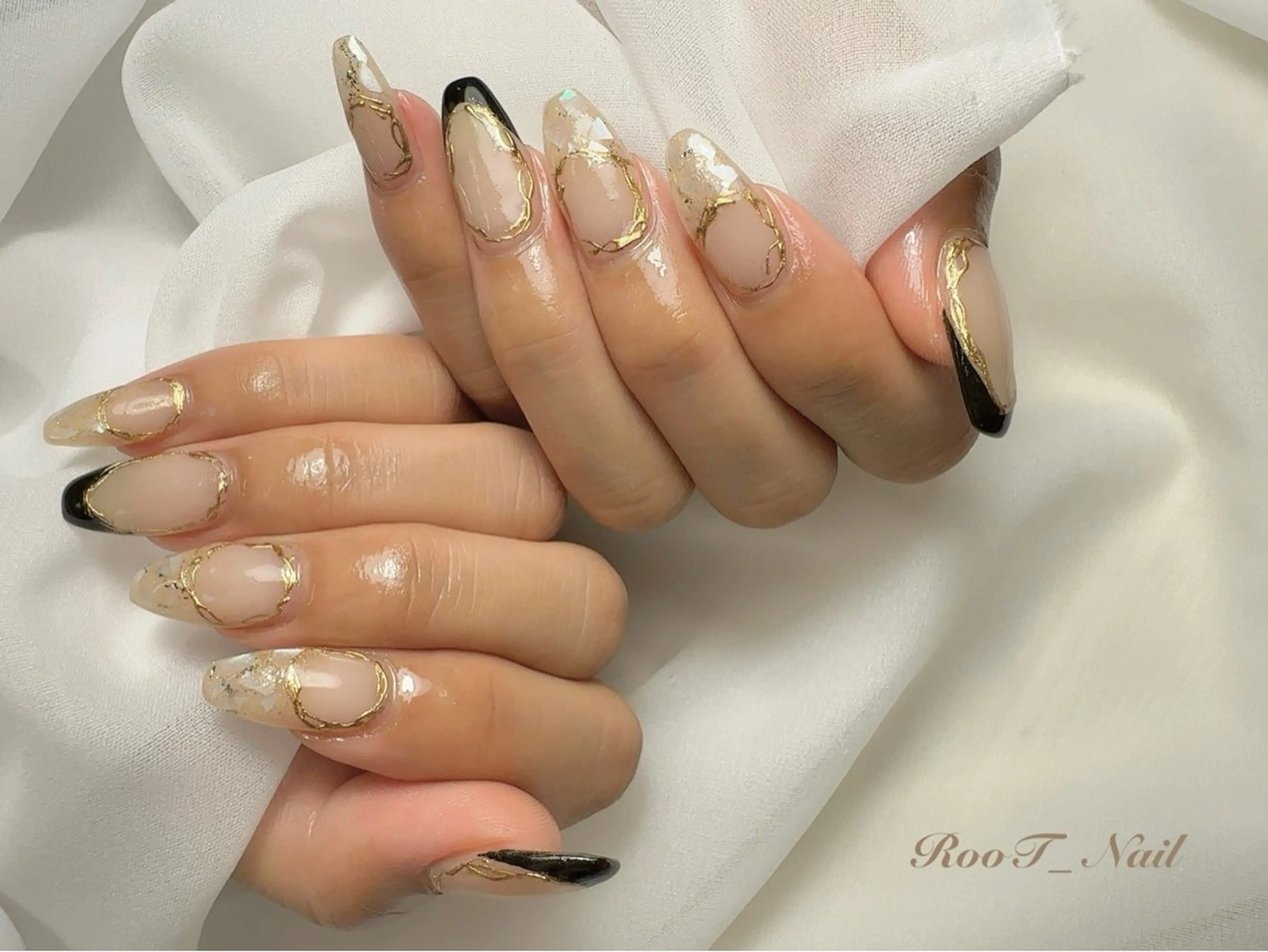 キッズ ネイル フレンチネイル ミラーネイル ハンドネイル RooT Nailのネイルデザイン