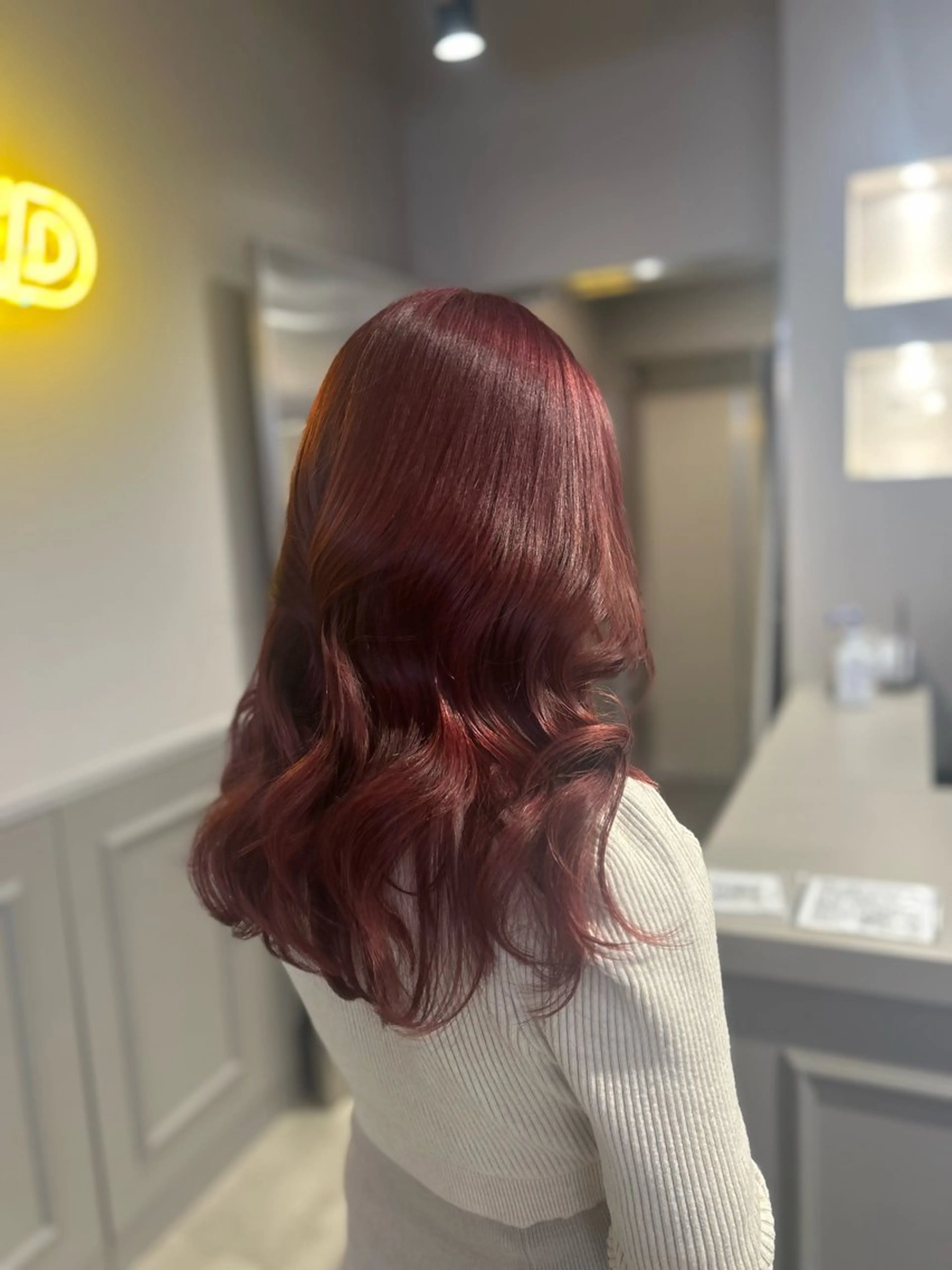 ロング カラー パーマ ヘアアレンジ メンズ キッズ ブリーチなしカラー/ ブラウン/レイヤーのヘアスタイル