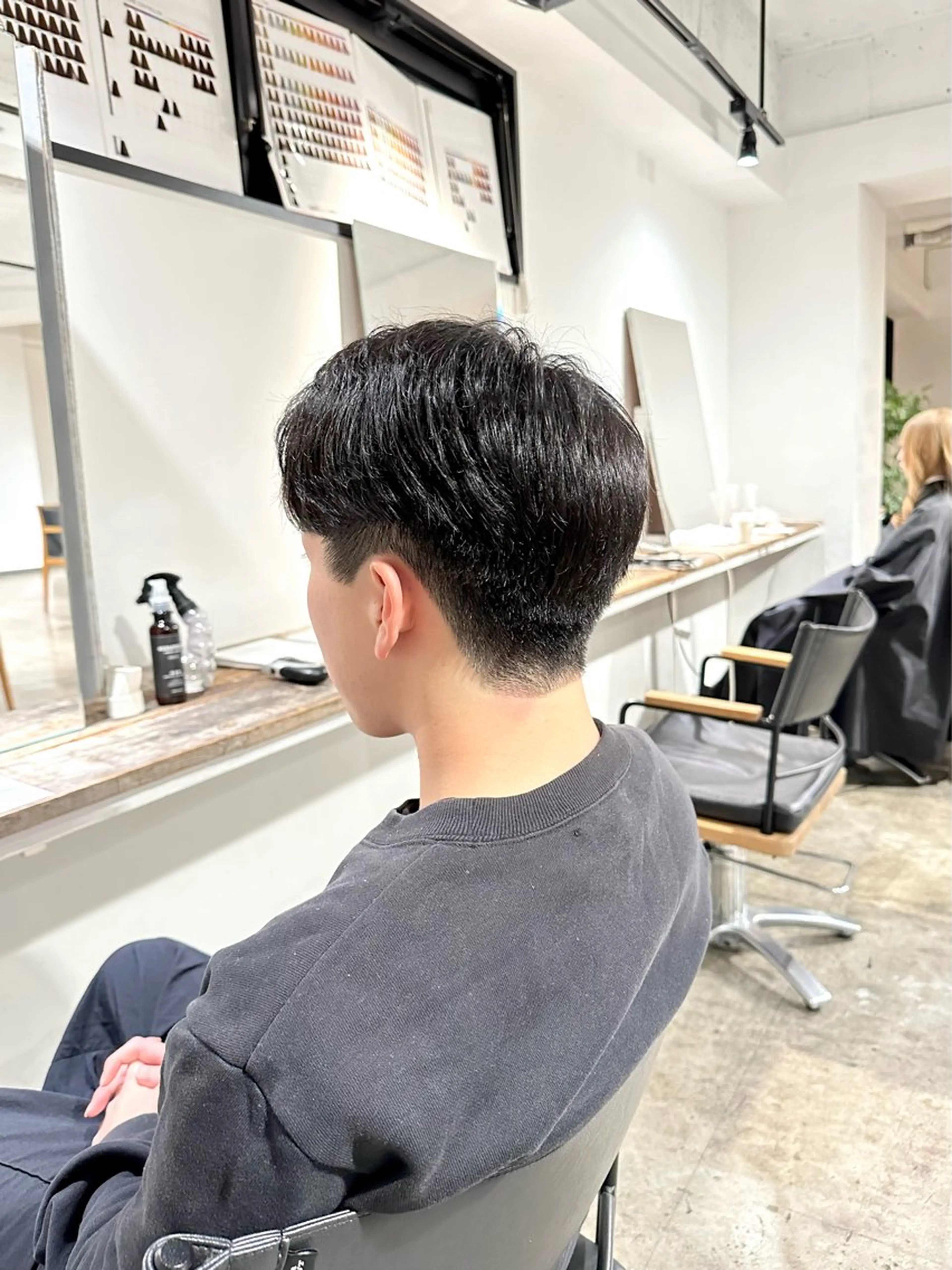 メンズ センターパート フェードカット メンズパーマ 刈り上げ カット 骨格補正施術/メンズ 専門美容師/YUYAのヘアスタイル