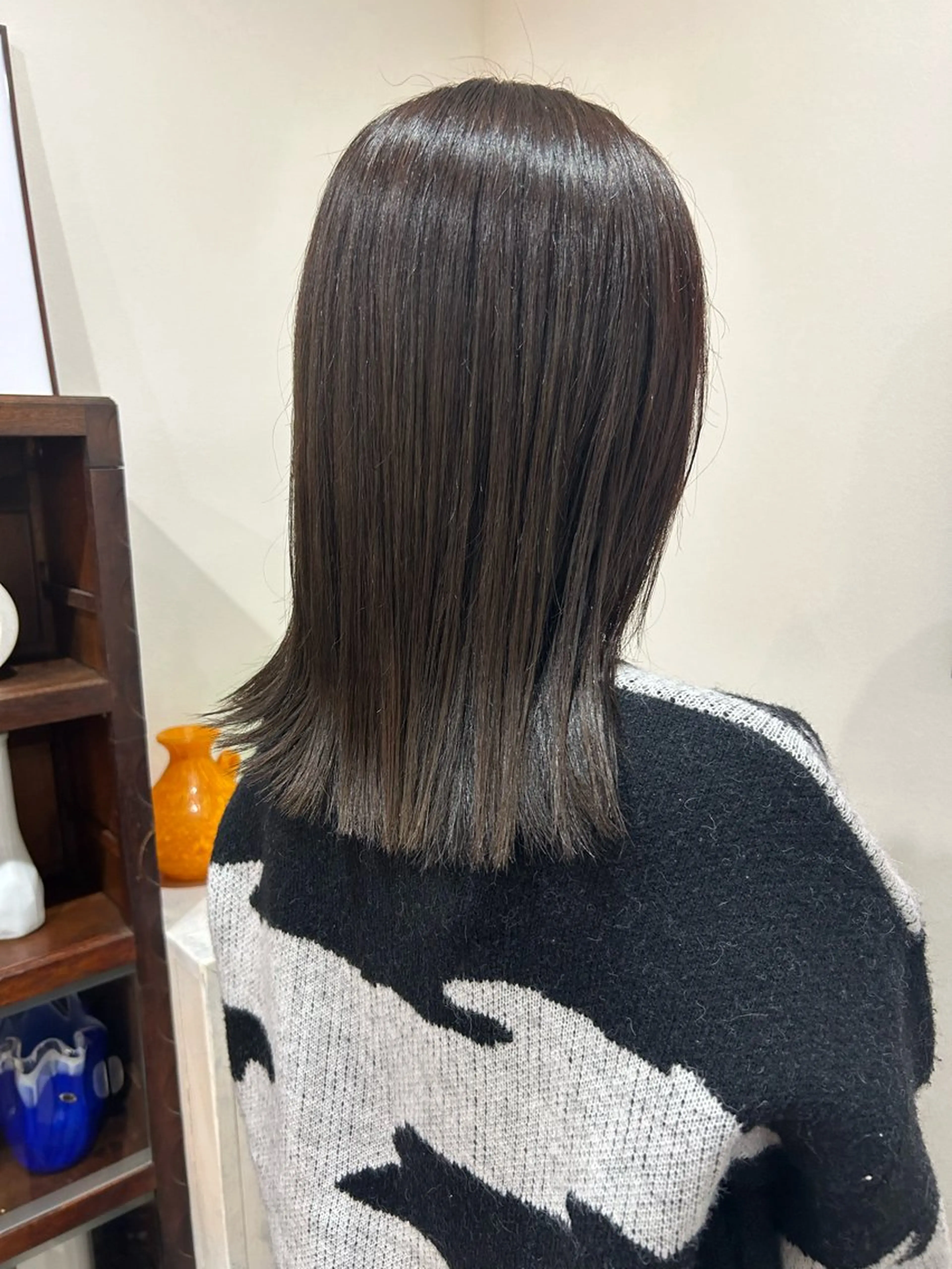 ミディアム カラー ヘアカラー 久保田 優のヘアスタイル