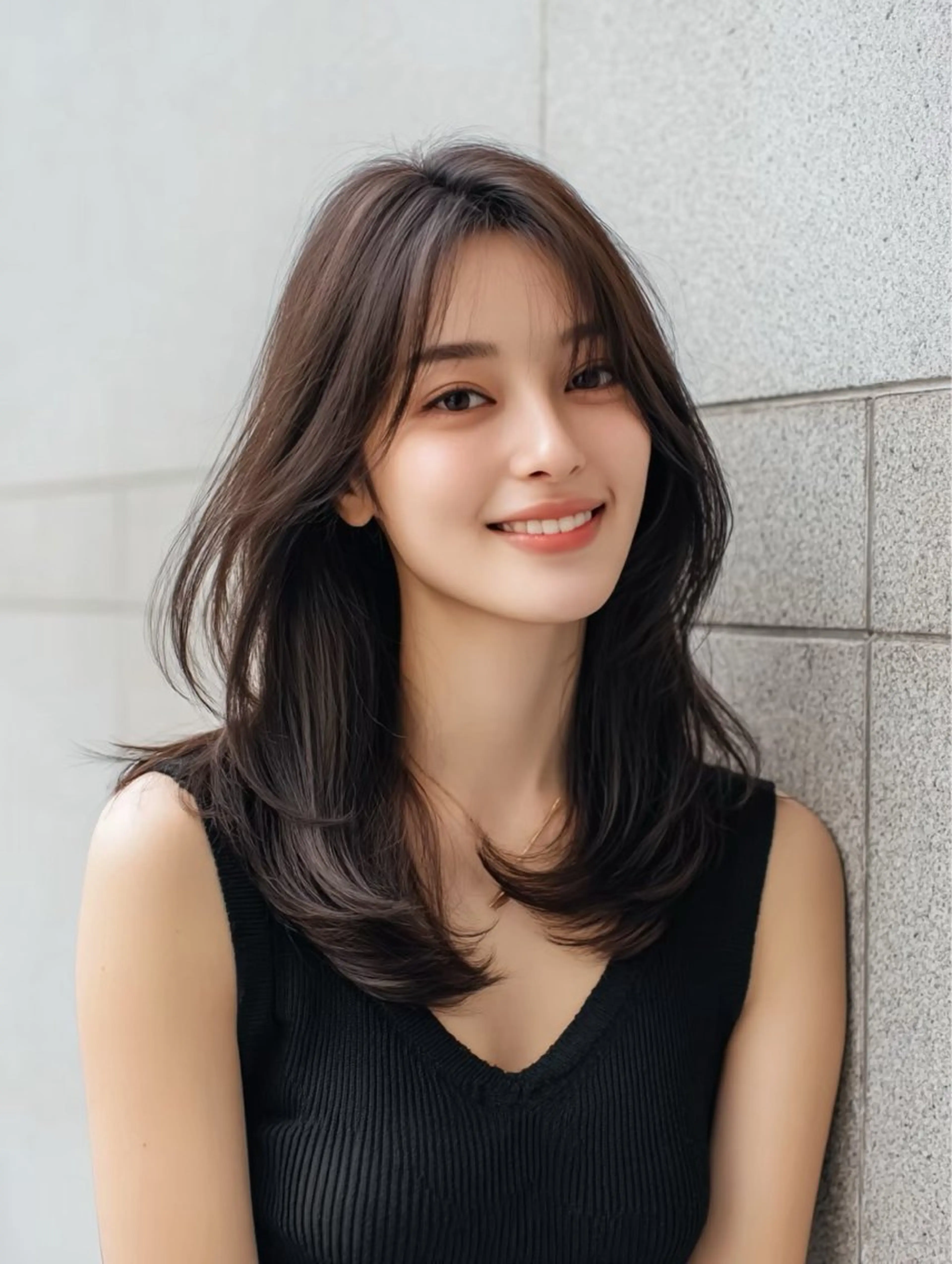 セミロング カラー 佐藤 万倫💞⭐️のヘアスタイル