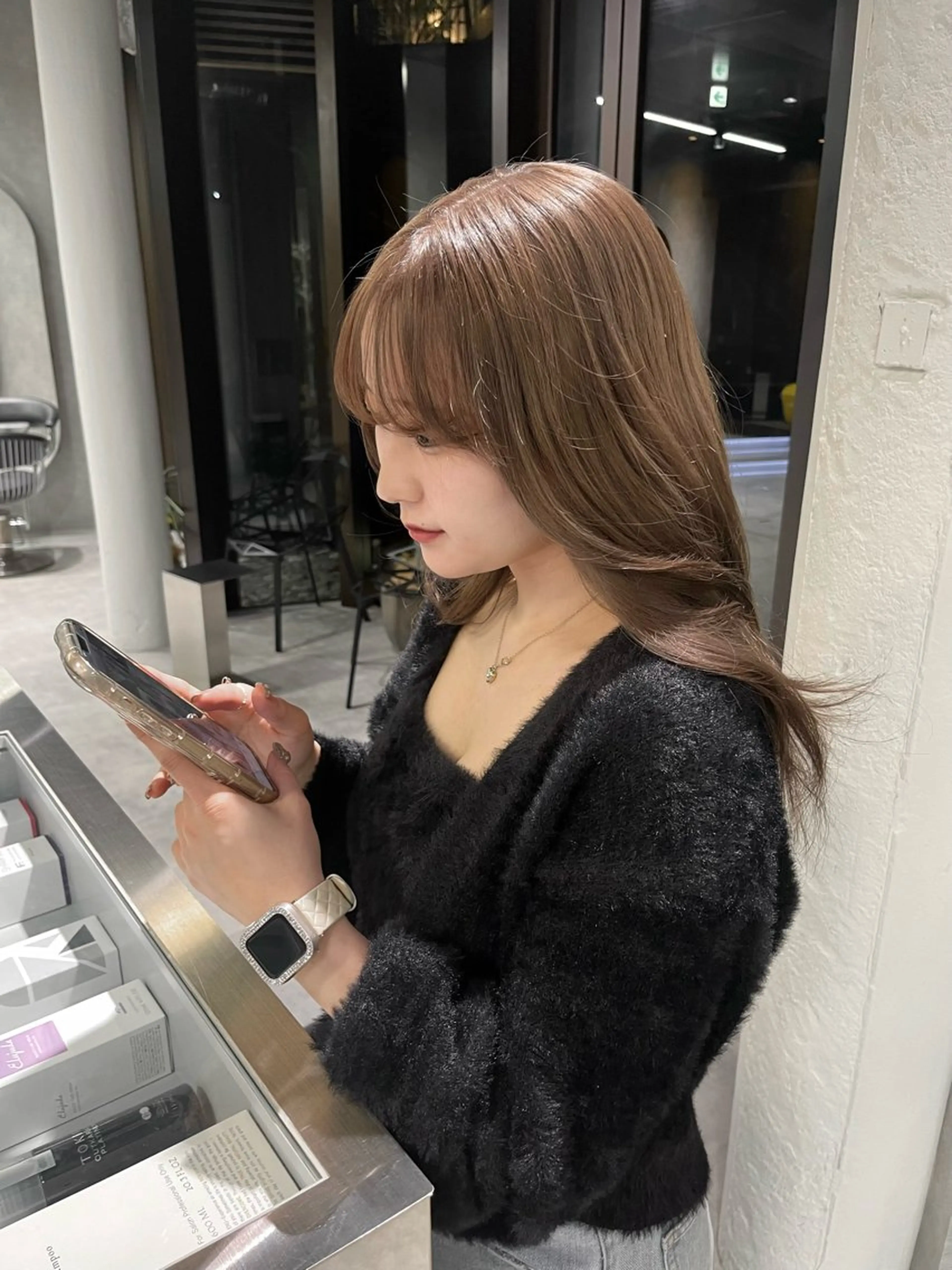 カラー 韓国hair🤍/ レイヤー/彩加のヘアスタイル