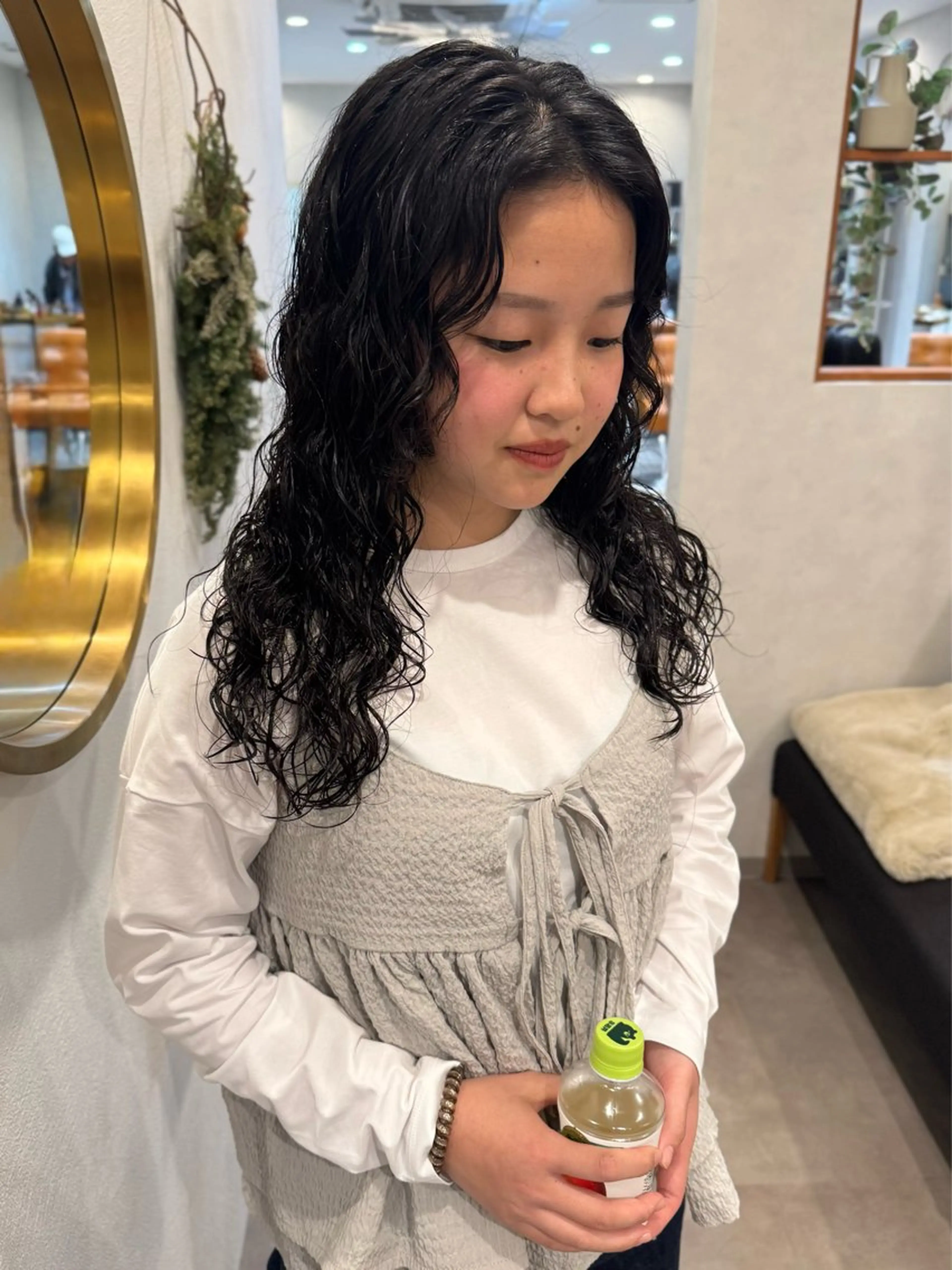 セミロング パーマ セミロングパーマ カット パーマ トリートメント Lita. hairdesign所属・kako ／透明感カラー🤍のヘアスタイル