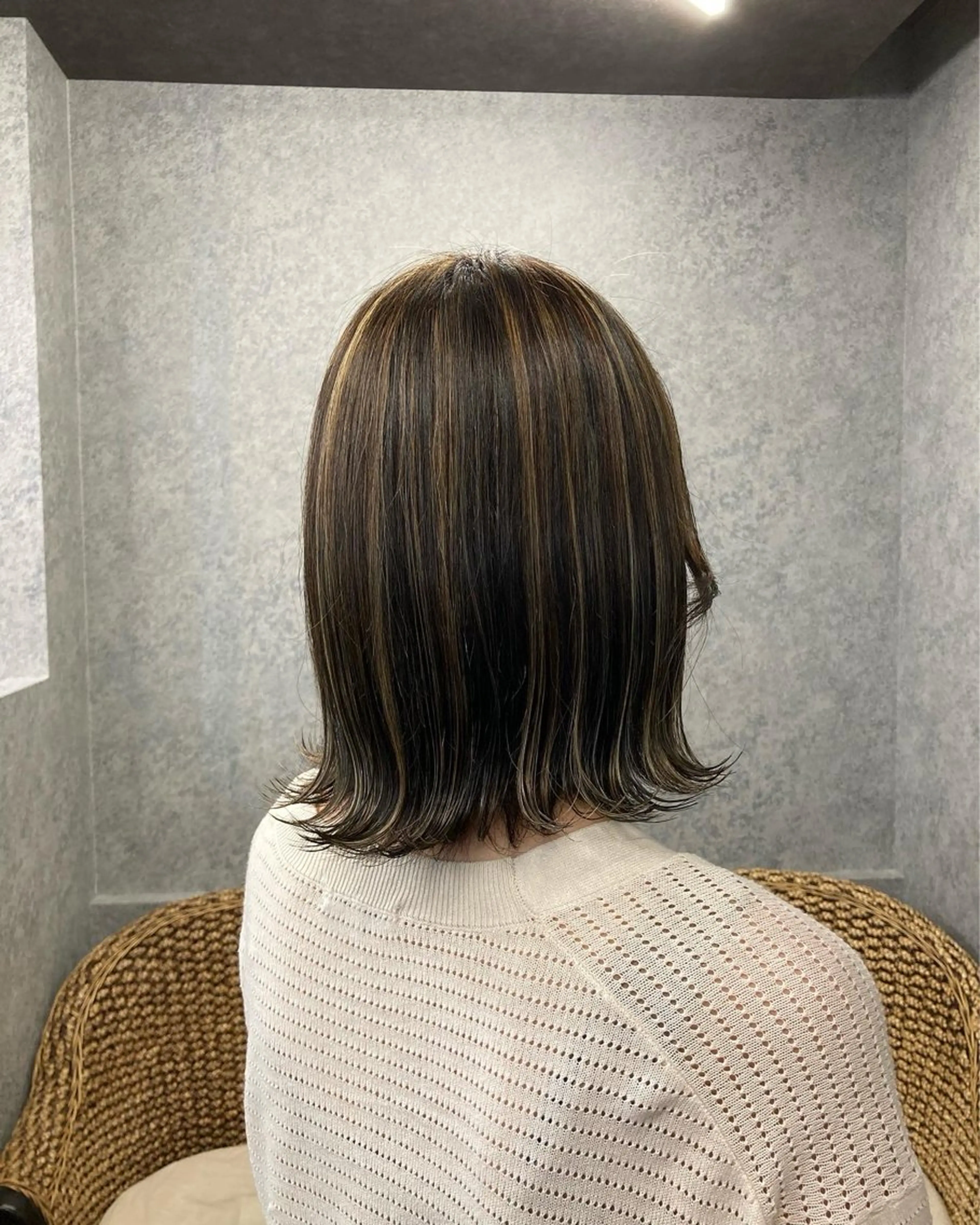 ミディアム カラー ハイライトカラー ハイライト ヘアアレンジ/ カラー/hazukiのヘアスタイル