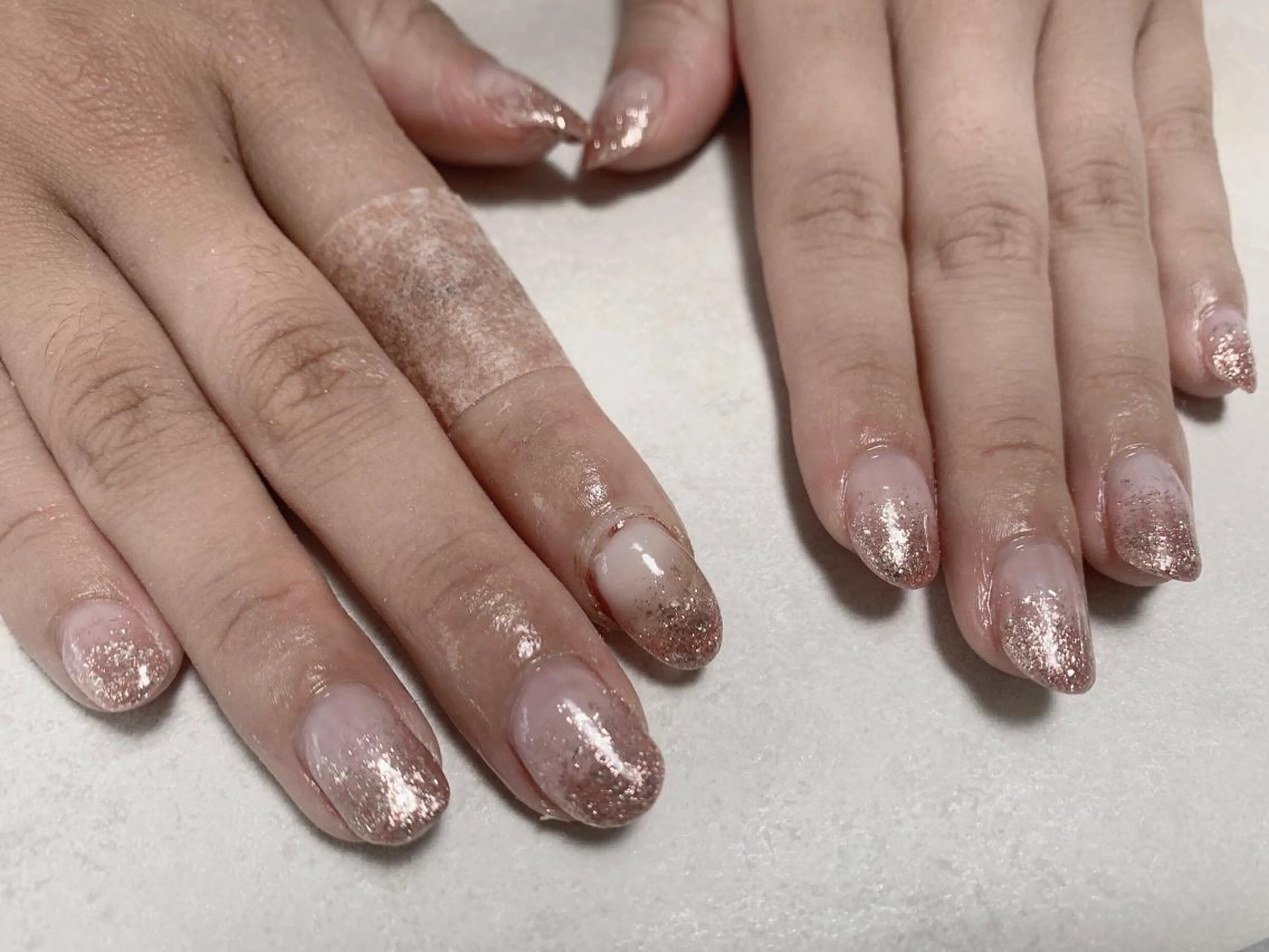 ネイル グラデーション キラキラネイル ラメ(グリッター) ラメグラデーション kikinail 溝の口のネイルデザイン