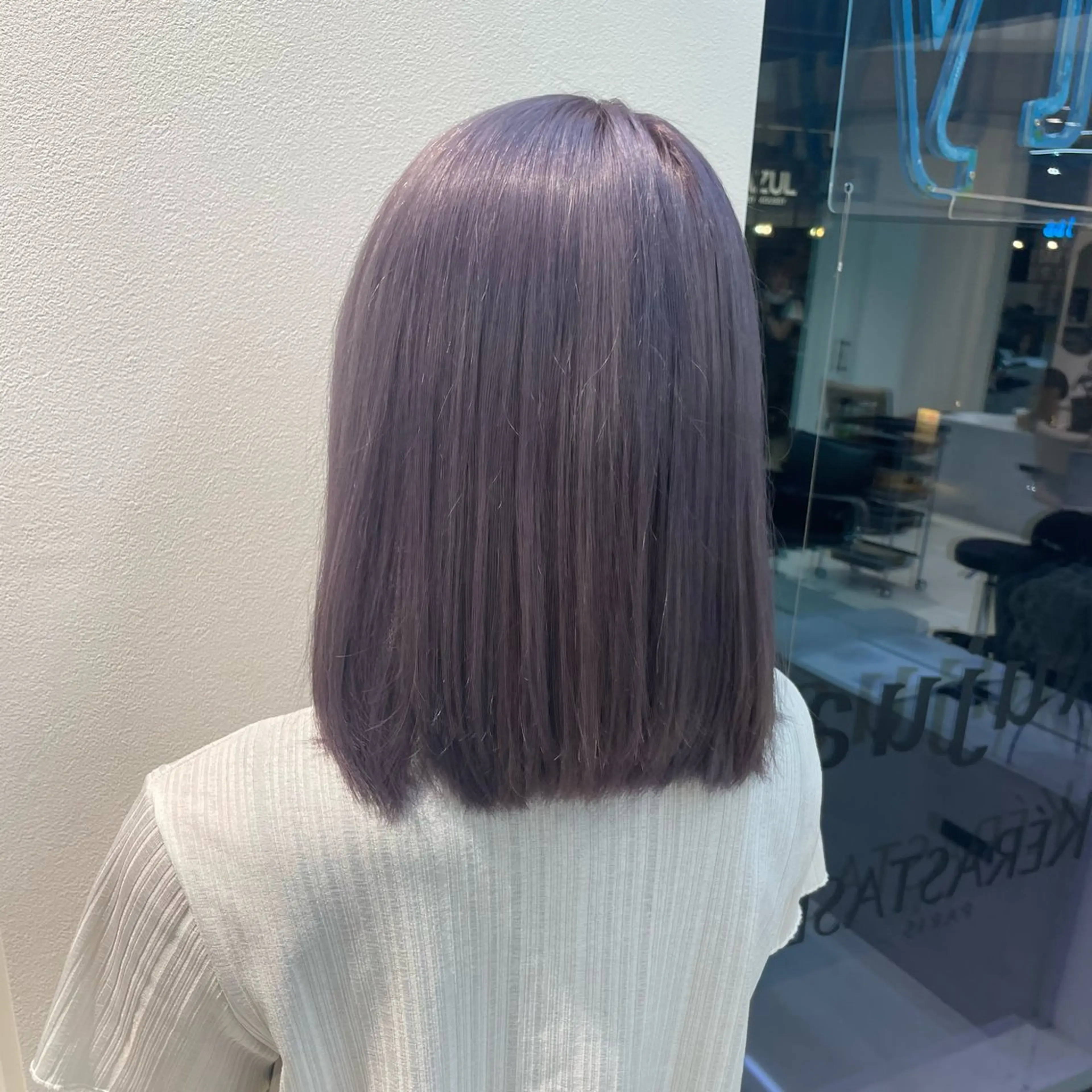 ミディアム カラー ボブ／ブリーチカラー ／ゆづき🌟のヘアスタイル