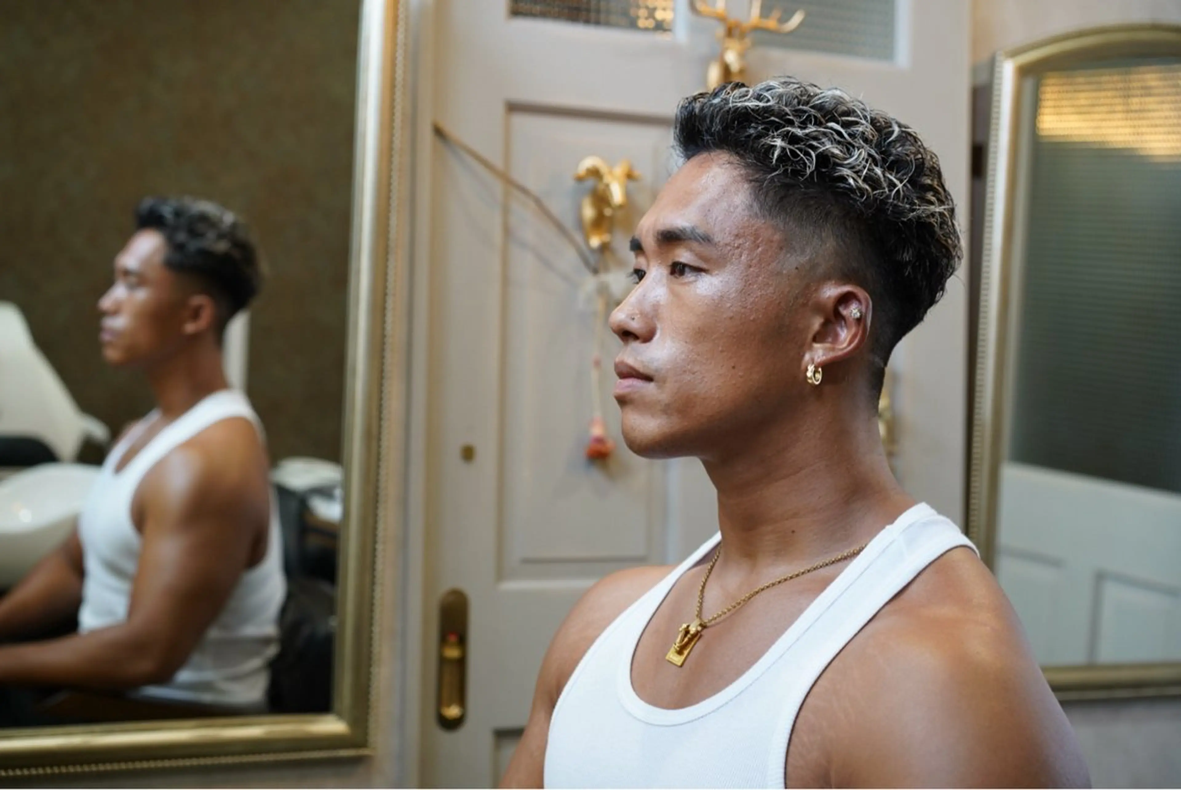 メンズ カット パーマ Bernie boyのヘアスタイル