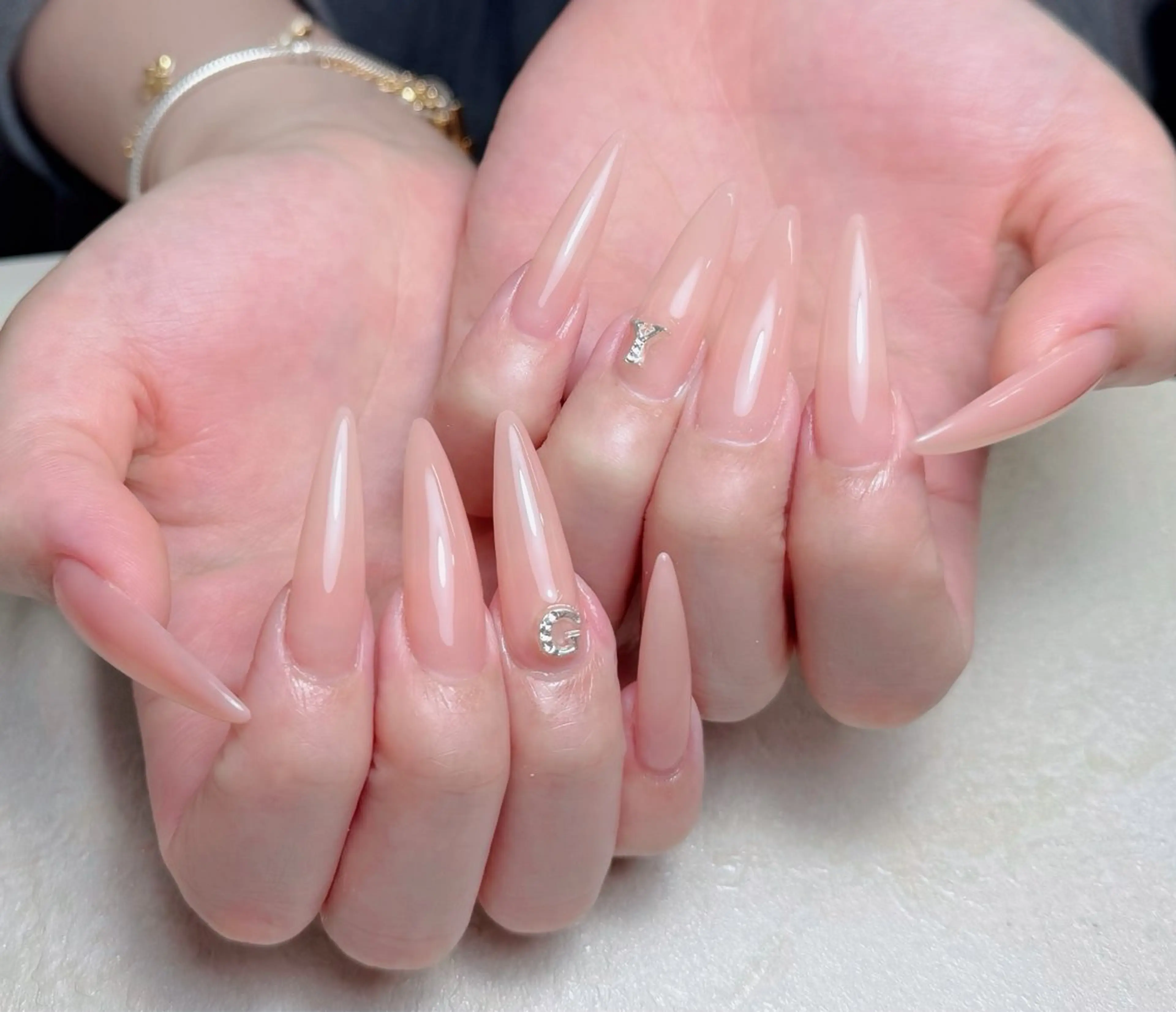 ネイル 長さ出し フットネイル フレンチネイル ジェルネイル ガラスフレンチ ハンドネイル 中野駅から2分 MEO NAILのネイルデザイン