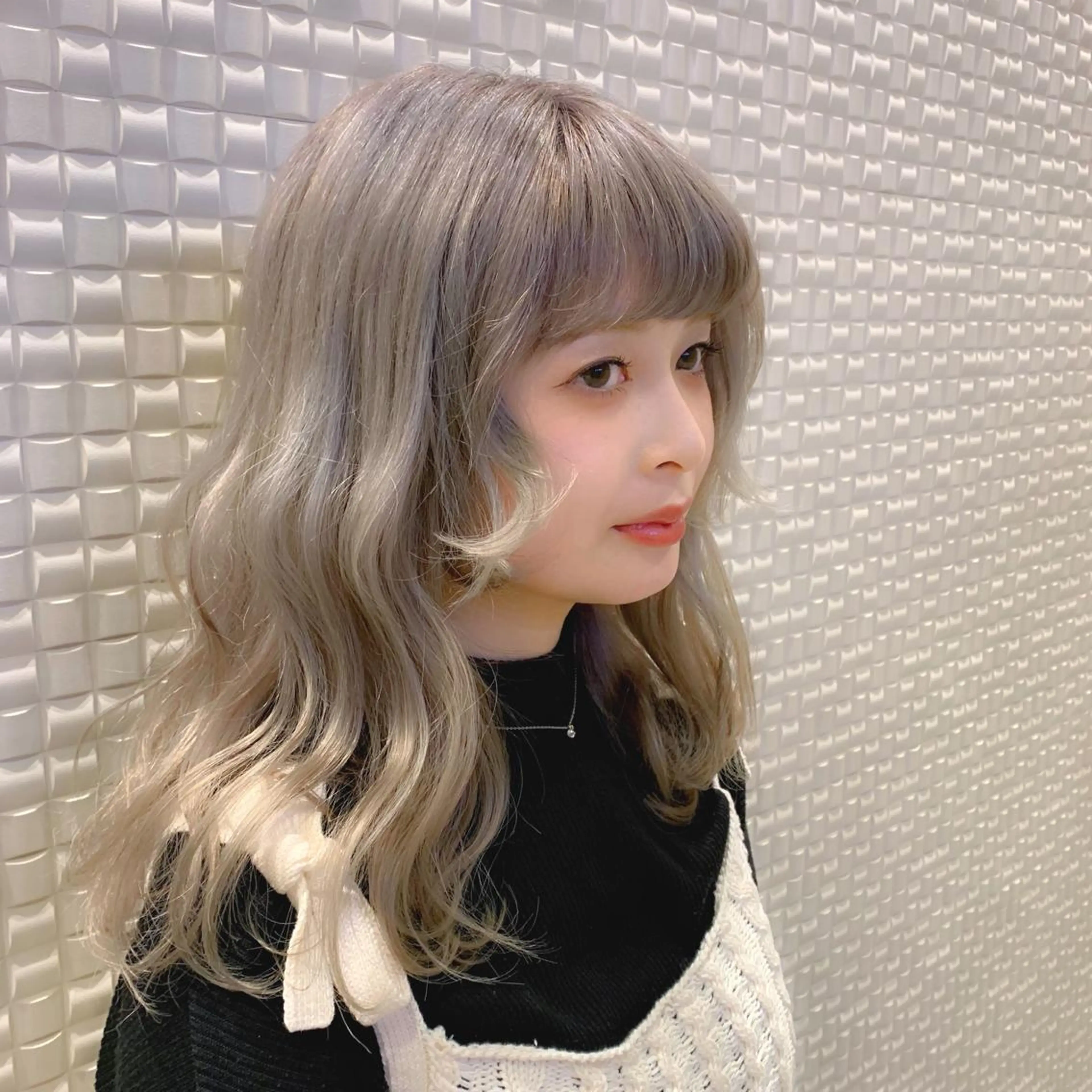 ロング カラー ブリーチ ブロンド ホワイトブロンド GO TODAY SHAiRE SALON所属・𝒢𝒾𝓇𝓁𝓎 ⑅　𝓎𝓊𝓀𝒶のヘアスタイル