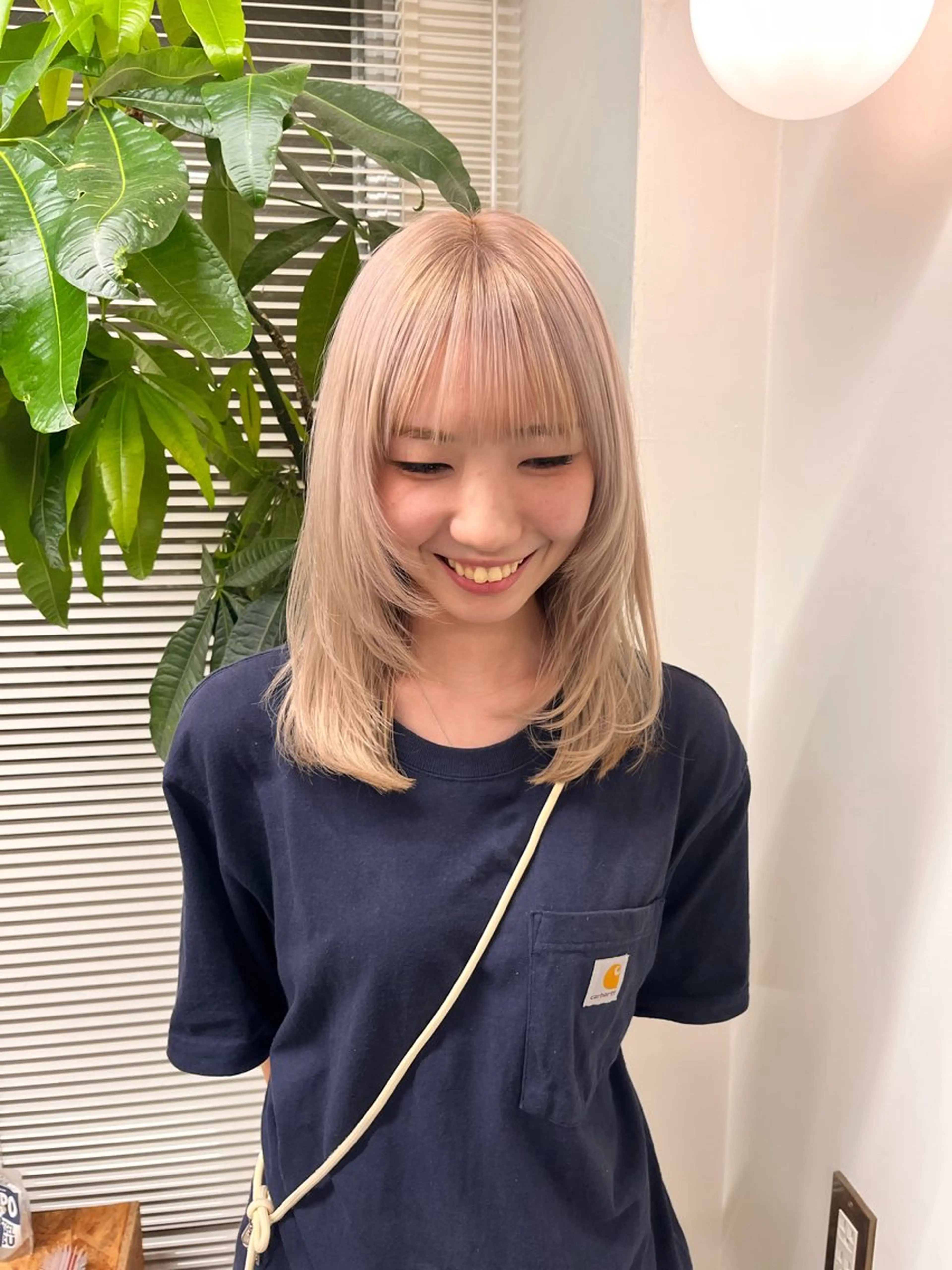 ミディアム カラー マミ🌱 ボブ/津田沼のヘアスタイル